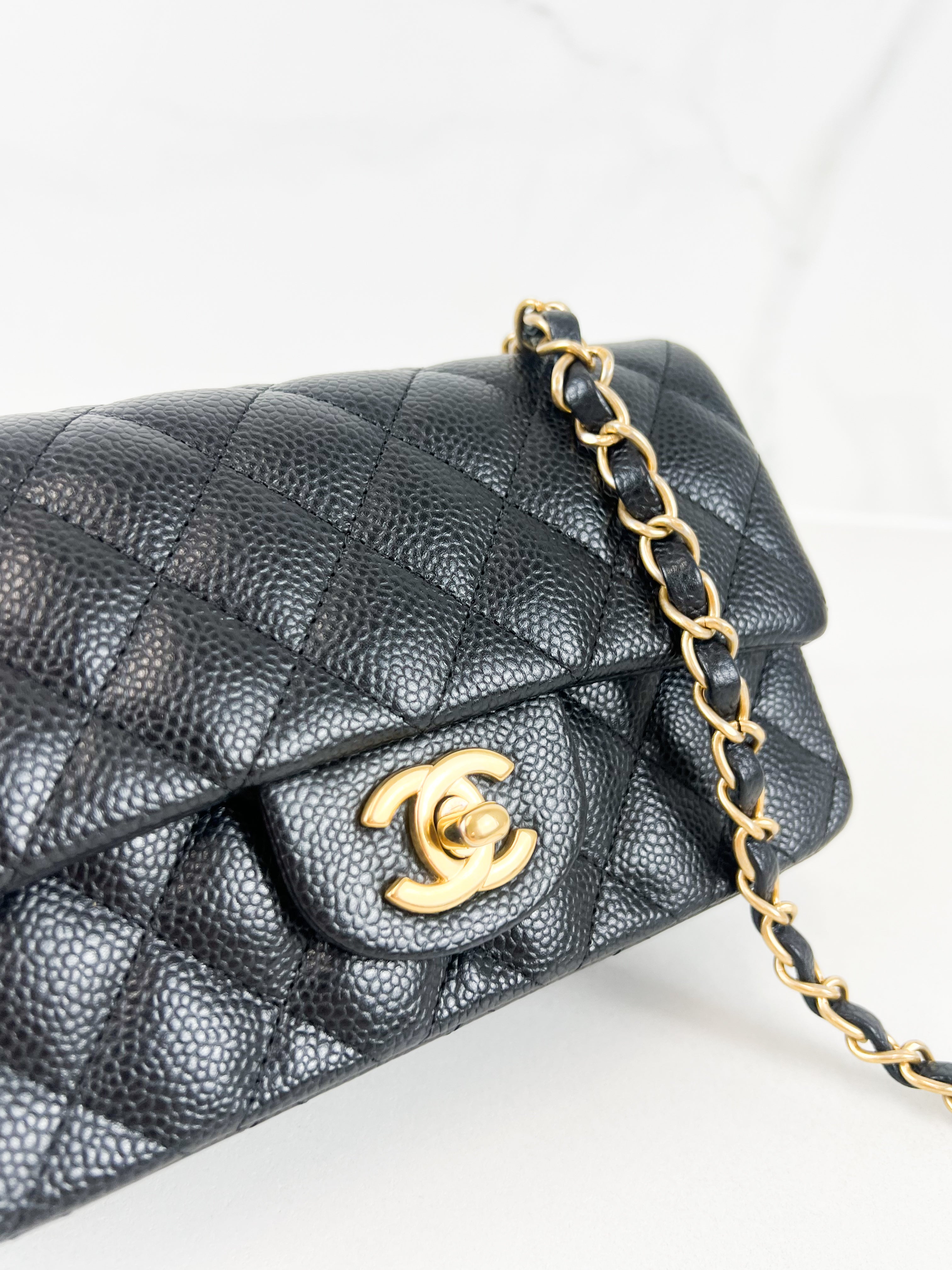 Chanel Rectangular Mini Flap Caviar Shoulder Bag GHW