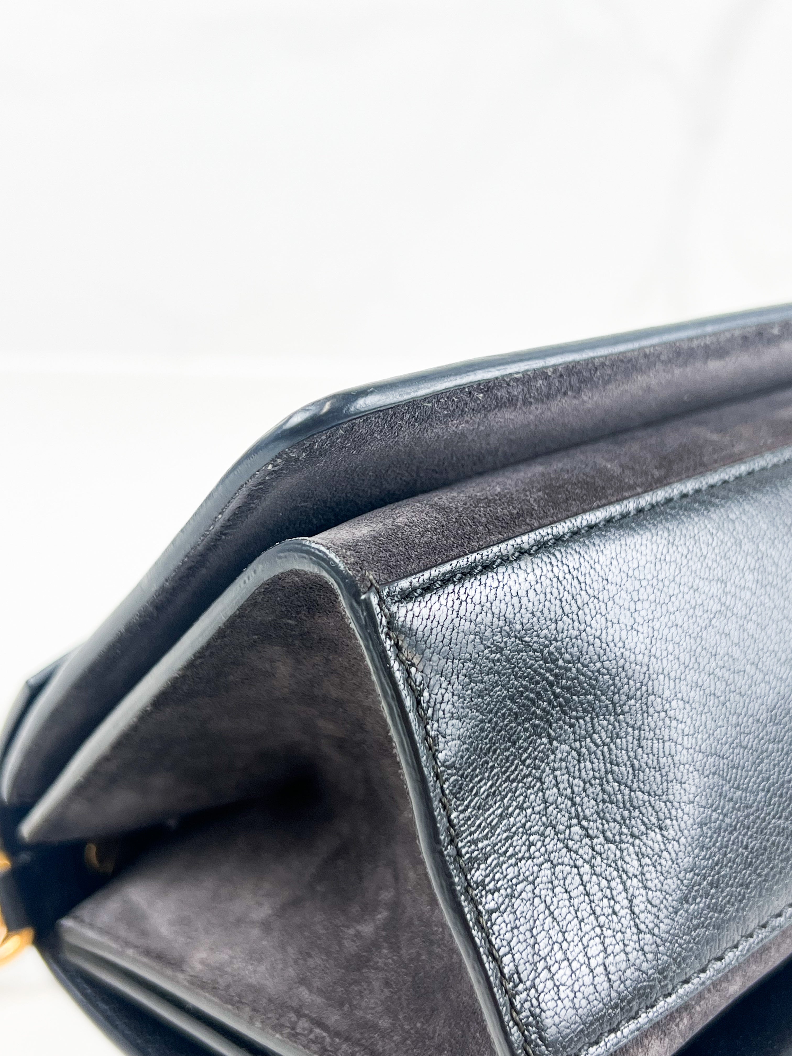 Givenchy Leather/Suede Small Shoulder Bag in Black