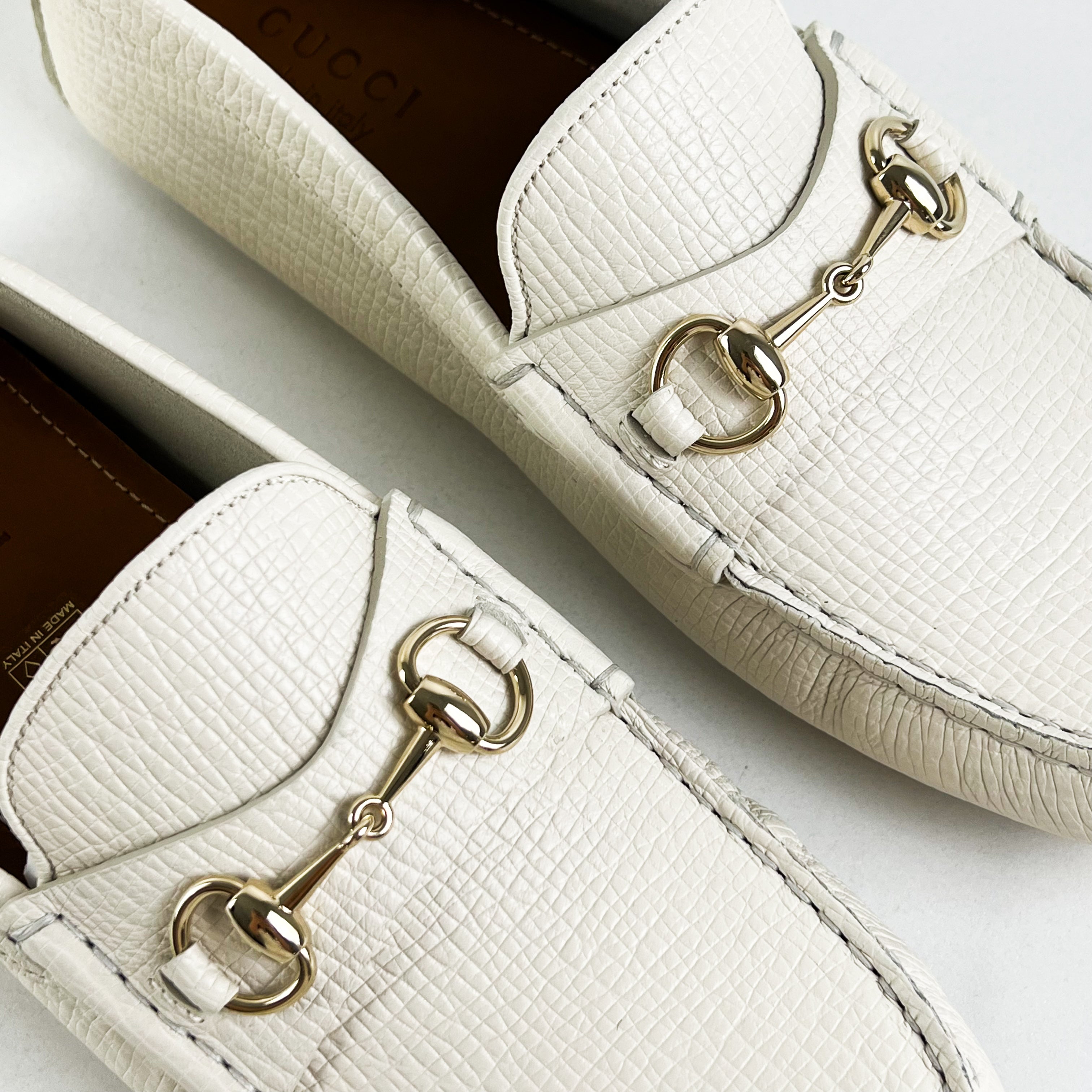 Gucci Men's Horsebit 1953 Loafer in White Size 10