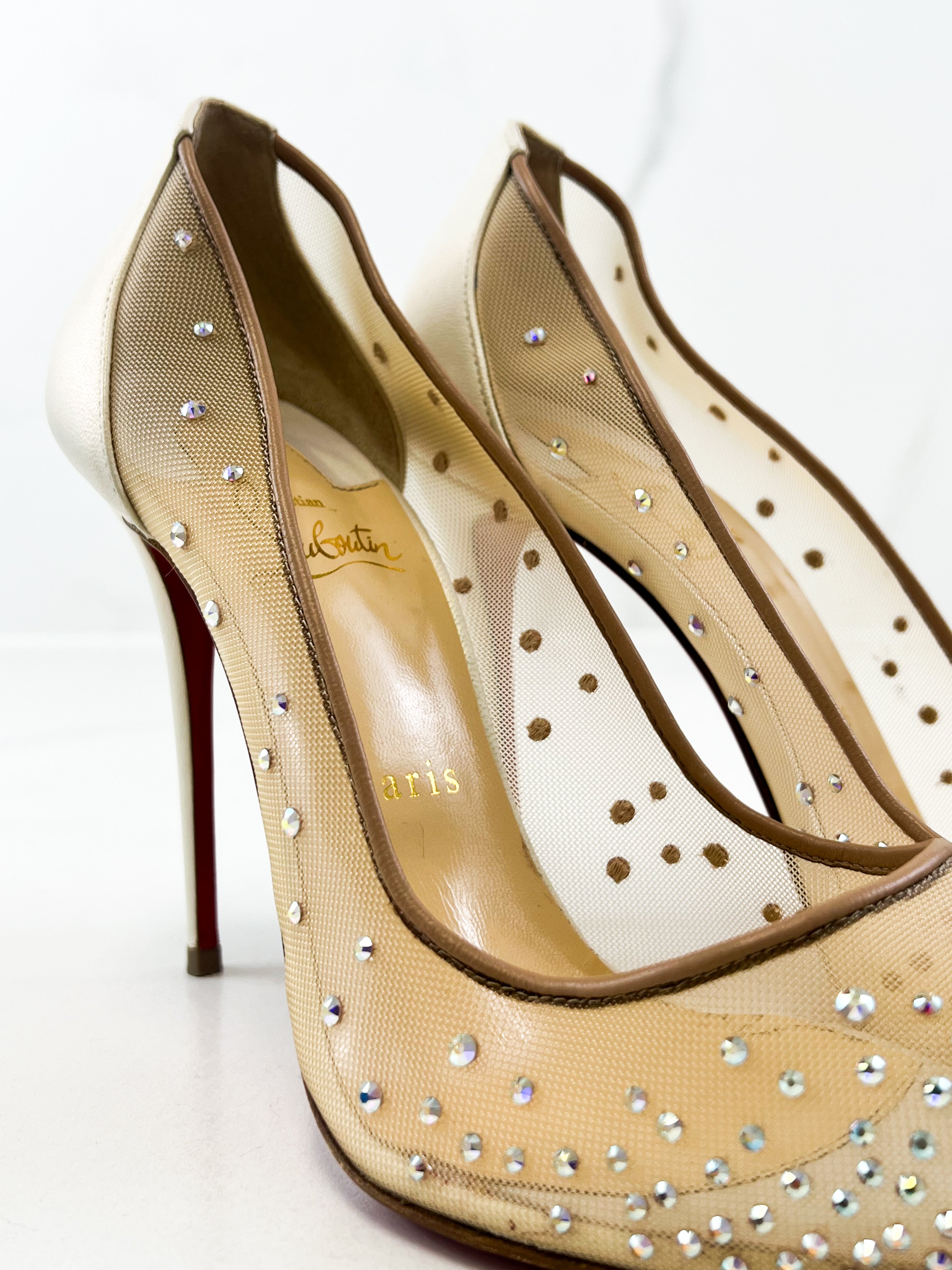 Christian Louboutin Follies Strass 100mm Size 39.5