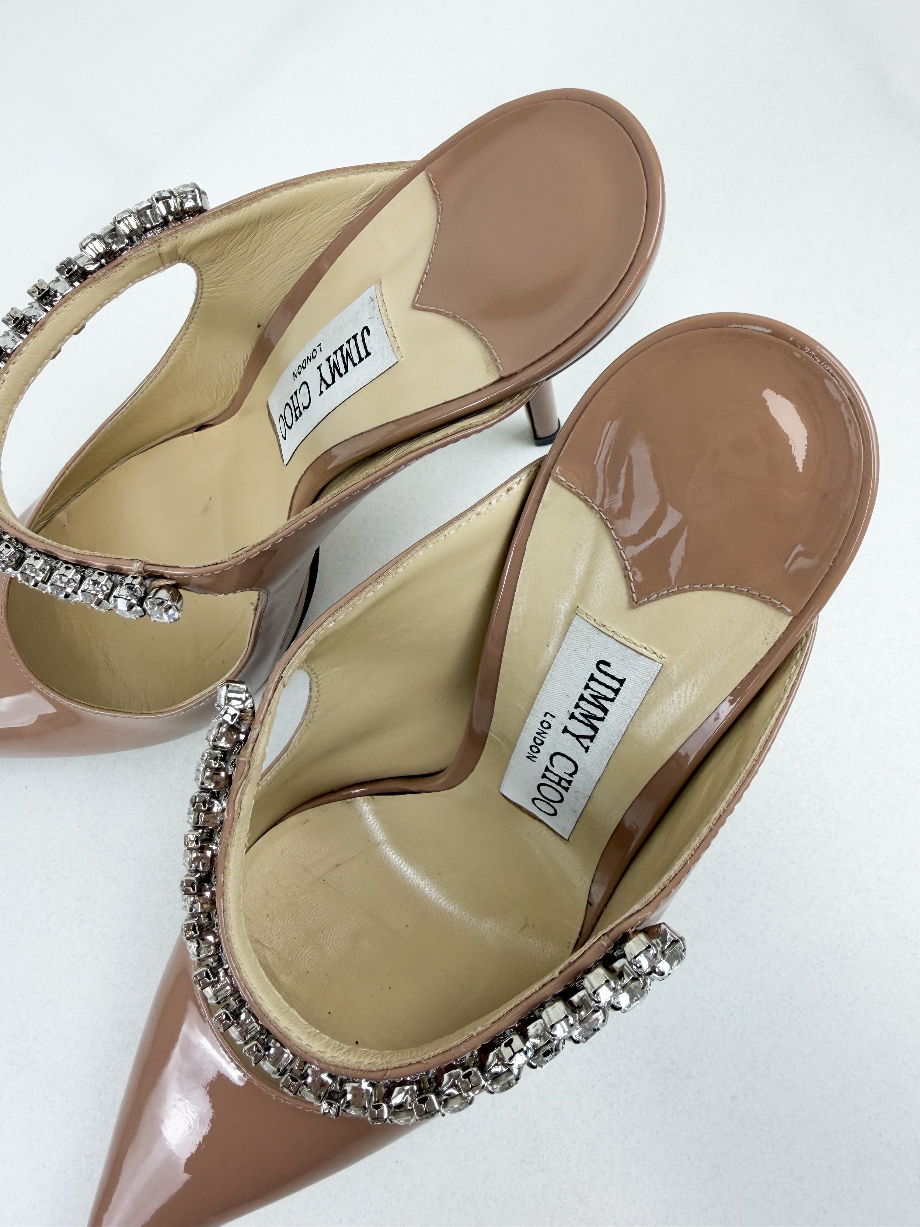 Jimmy Choo Bing Ballet Pink Patent Mule Size 39