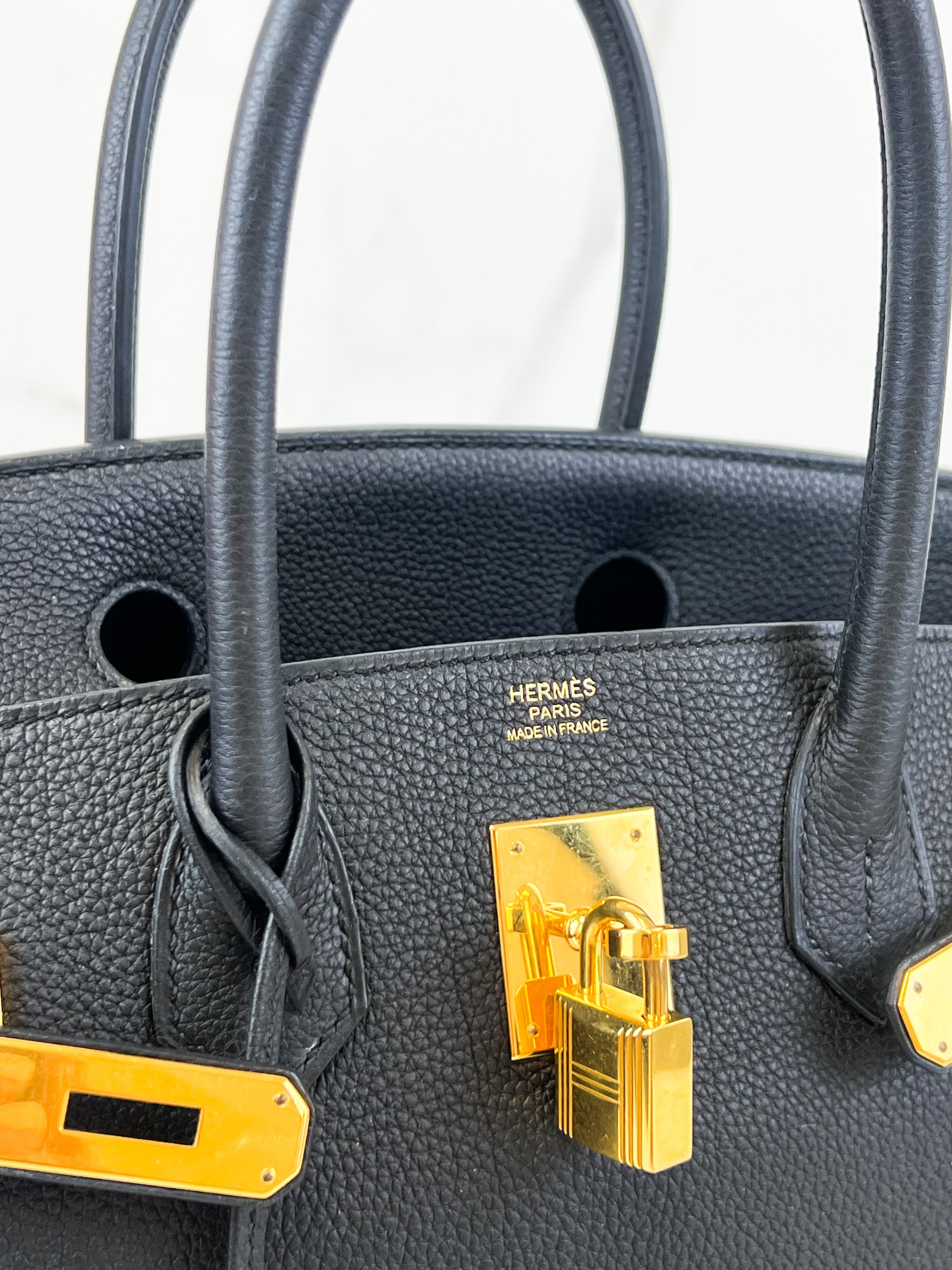 Hermes Togo Noir Birkin 30 with GHW