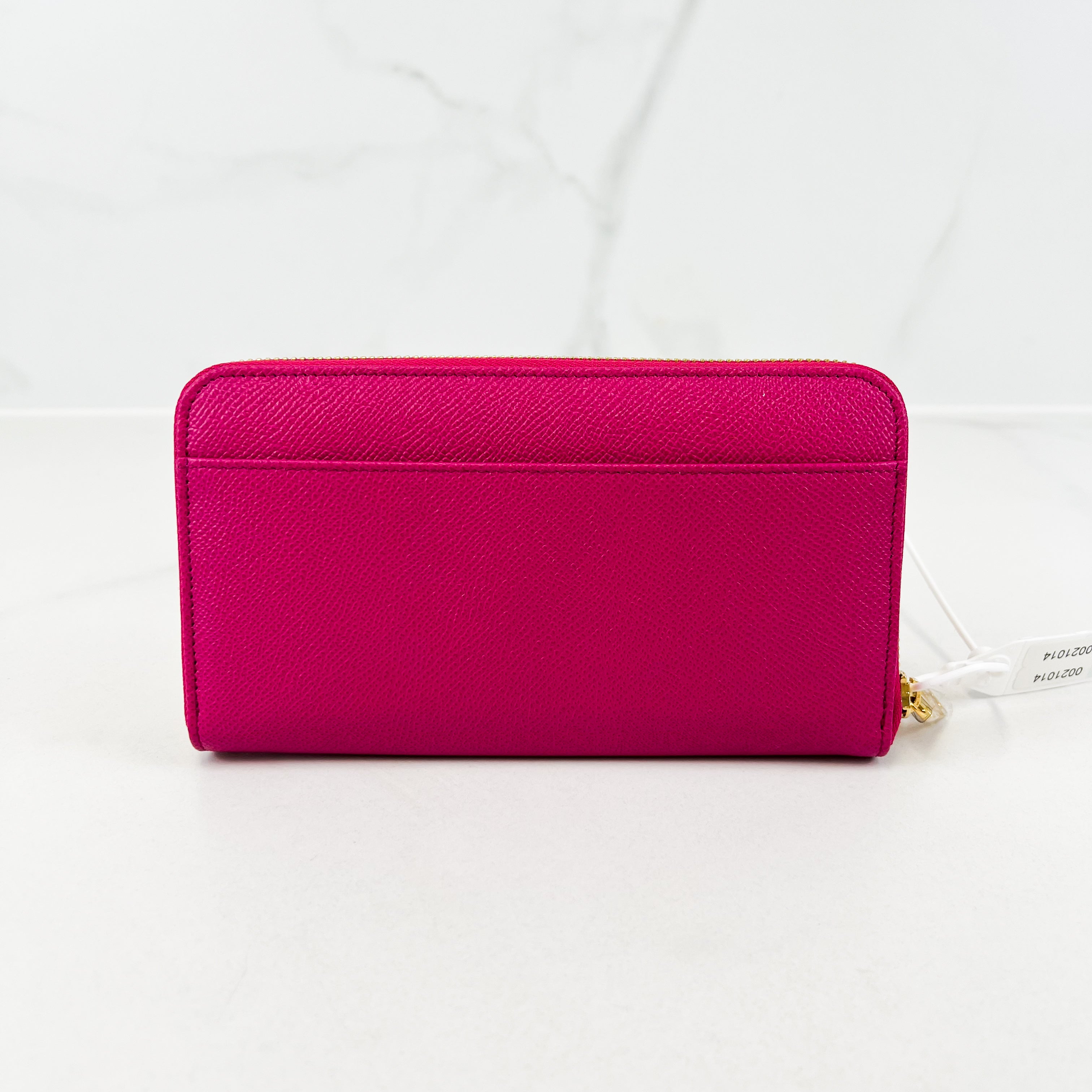 Dolce & Gabbana Leather Pink Zip Around Wallet
