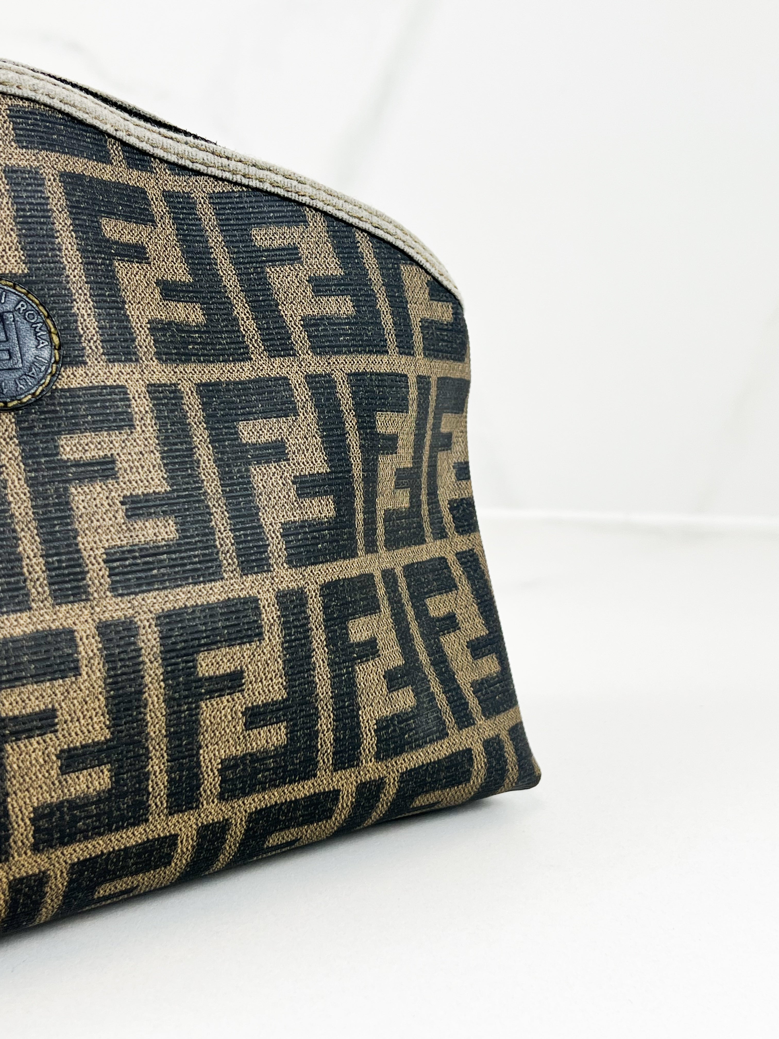 Fendi Coated Canvas Monogram FF Pouch