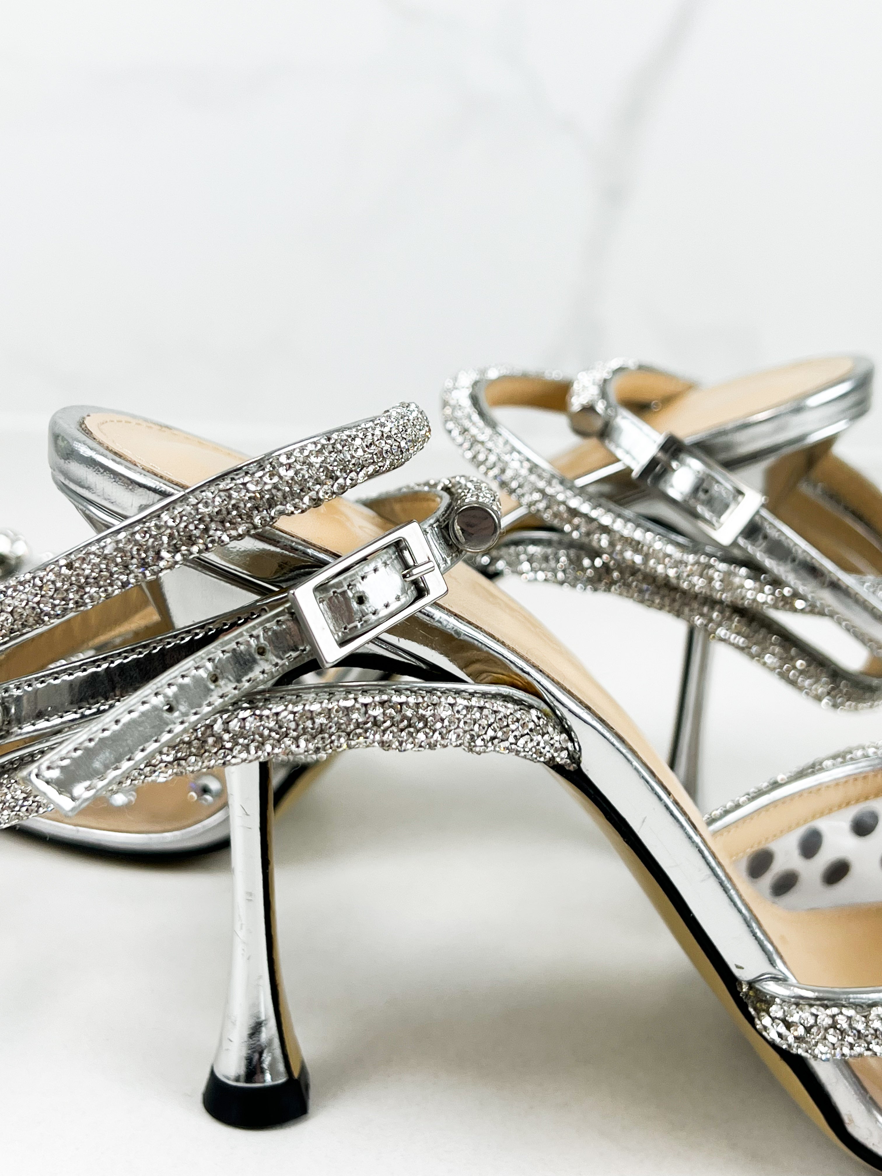 Mach & Mach Double Bow Embellished Crystal Pump