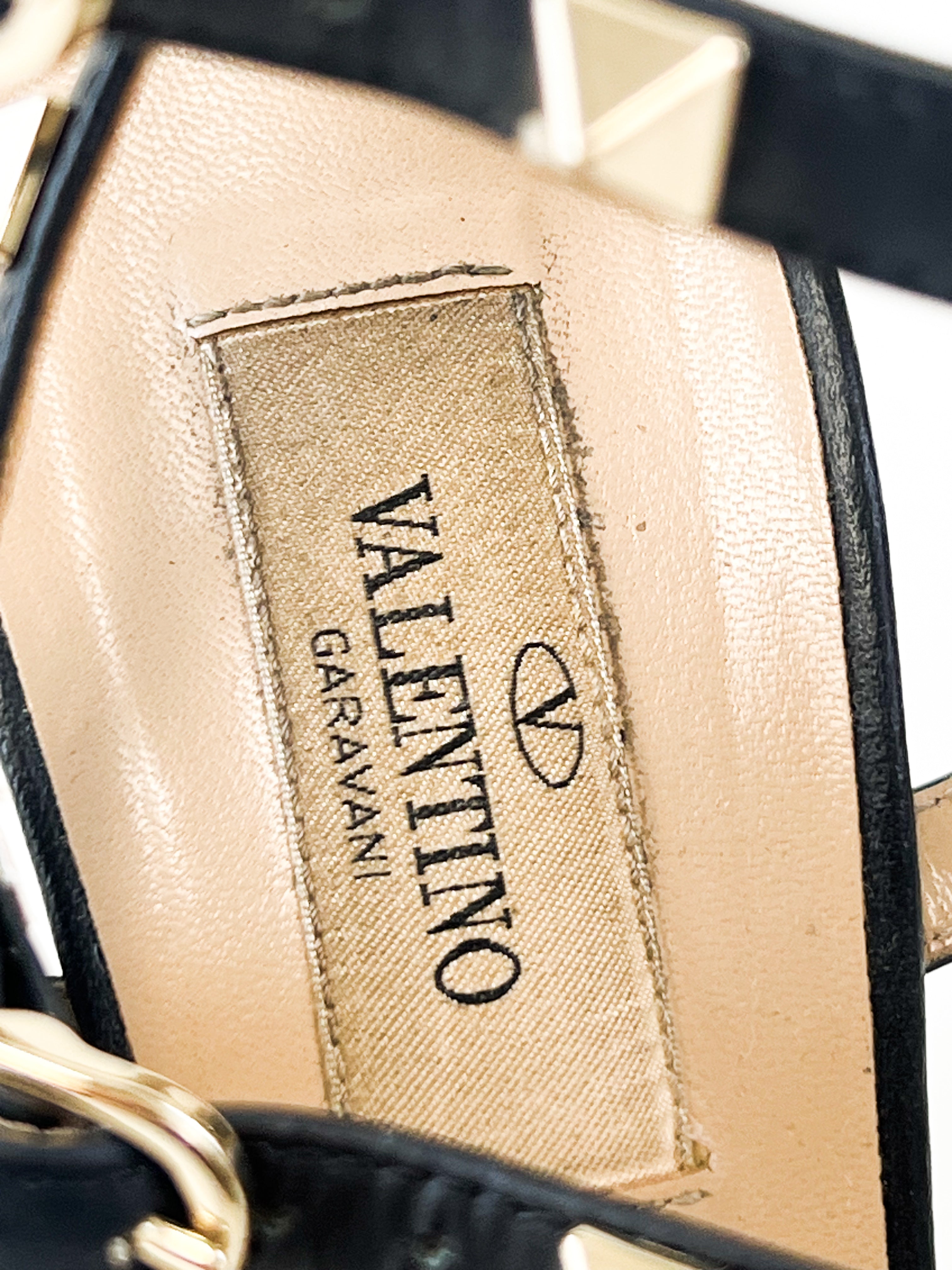 Valentino Rockstud Leather Sandals Size 37