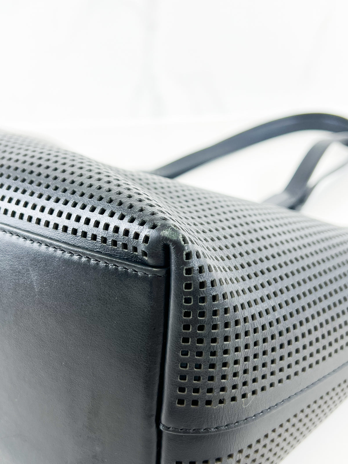 Tom Ford East/West Graphic T Perforated Leather Tote Bag