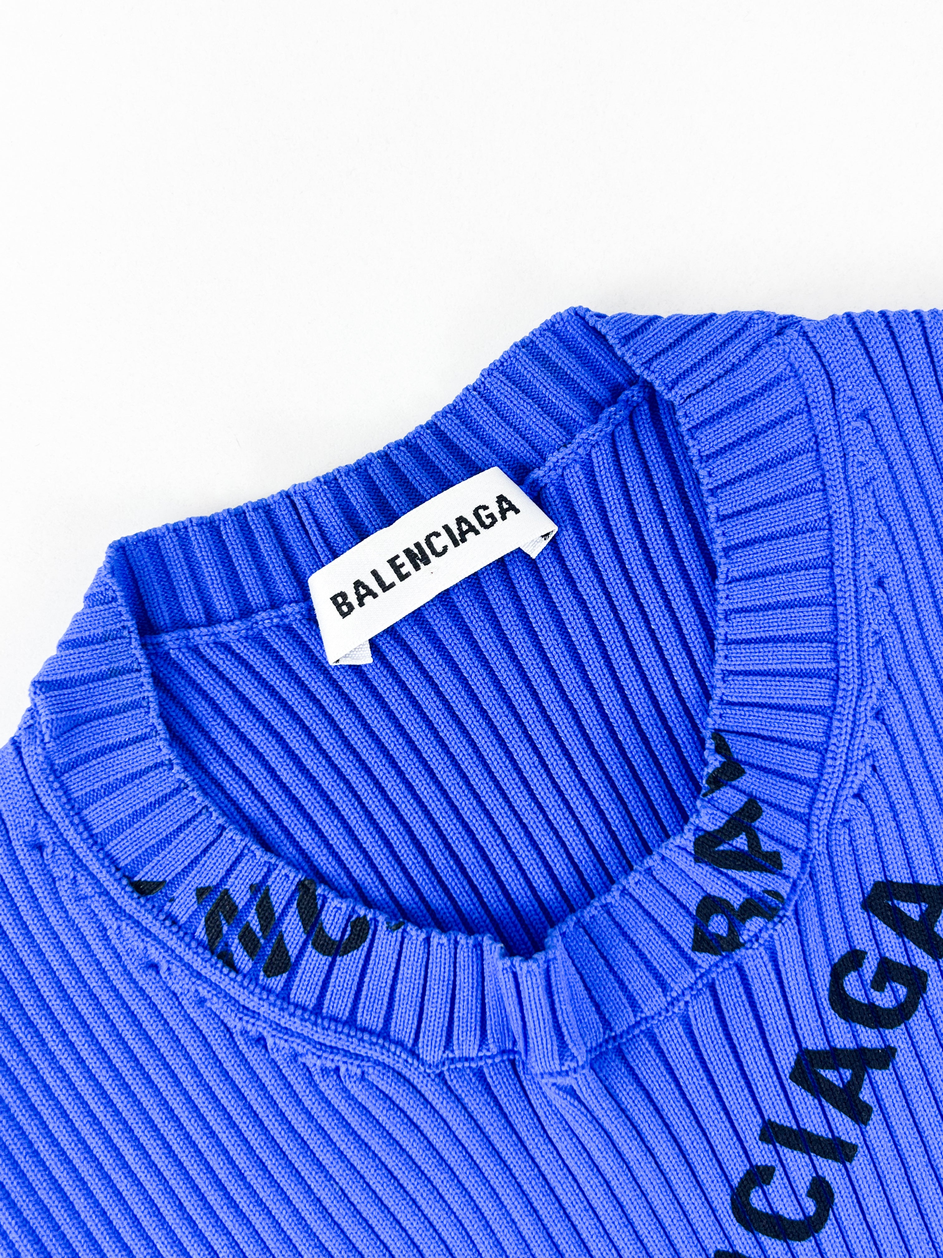 Balenciaga All Over Long Sleeve Top Size Medium