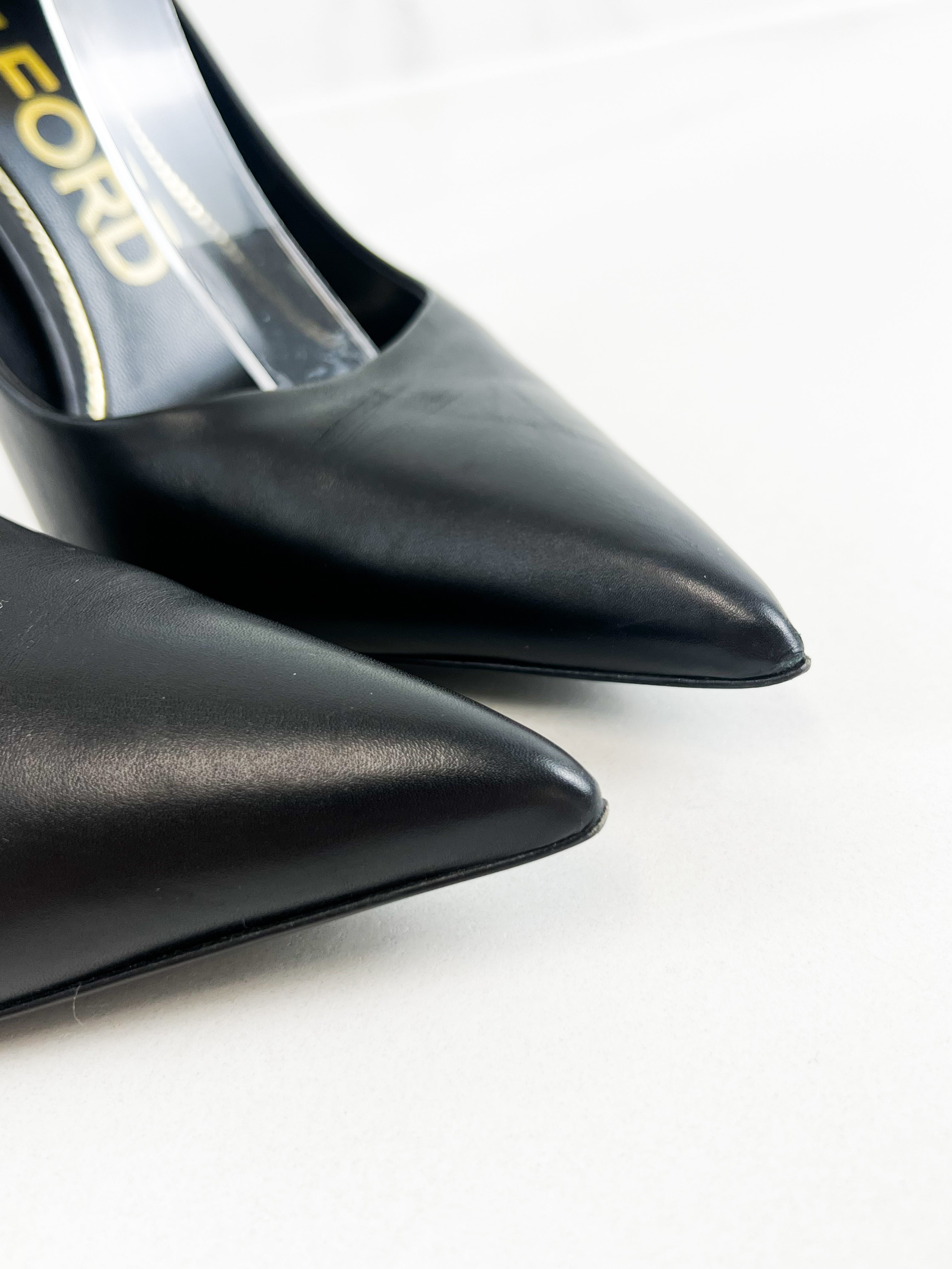 Tom Ford Padlock Leather Pumps Size 41