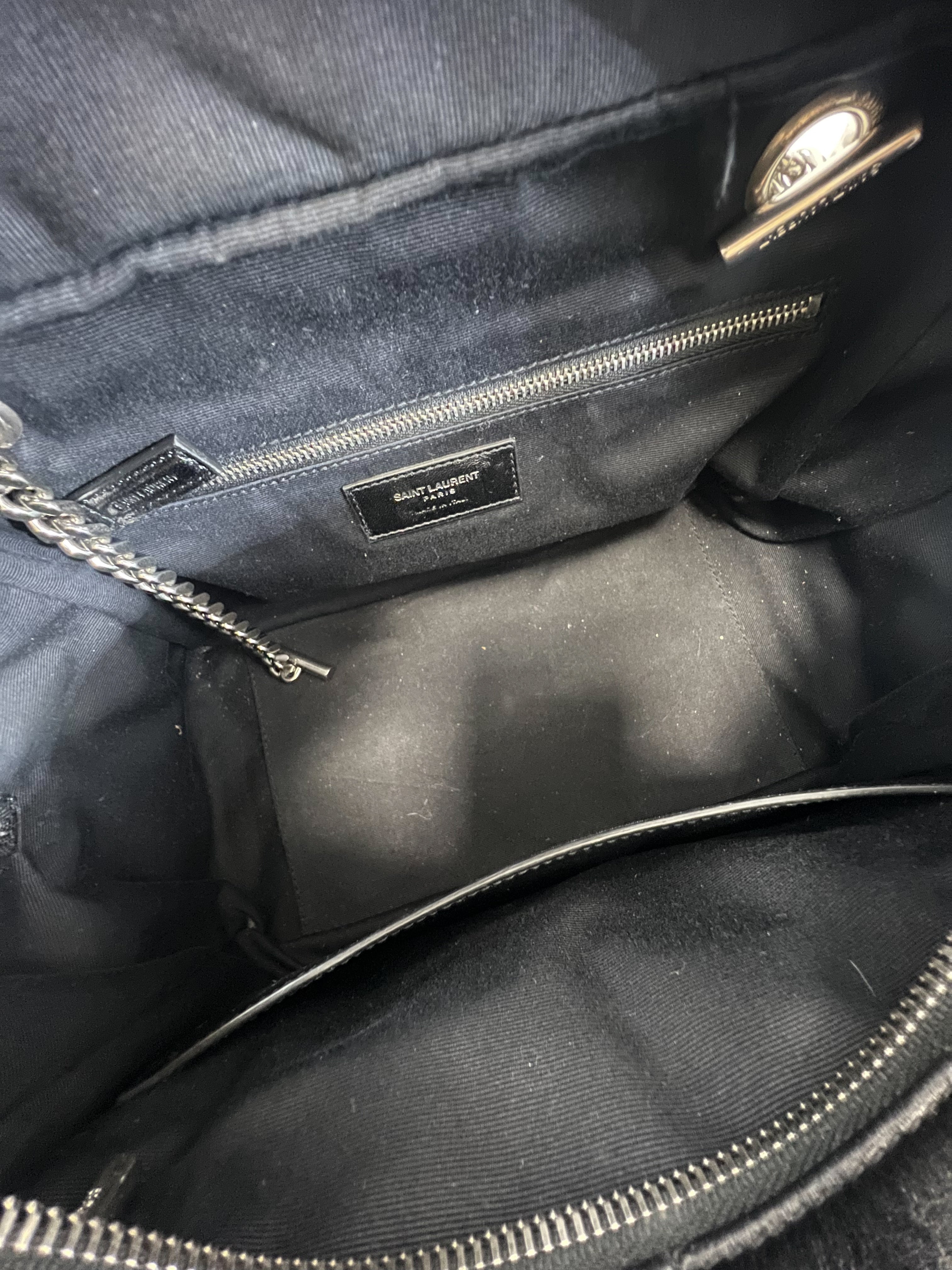 Saint Laurent Black Quilted Lambskin Bowling Bag