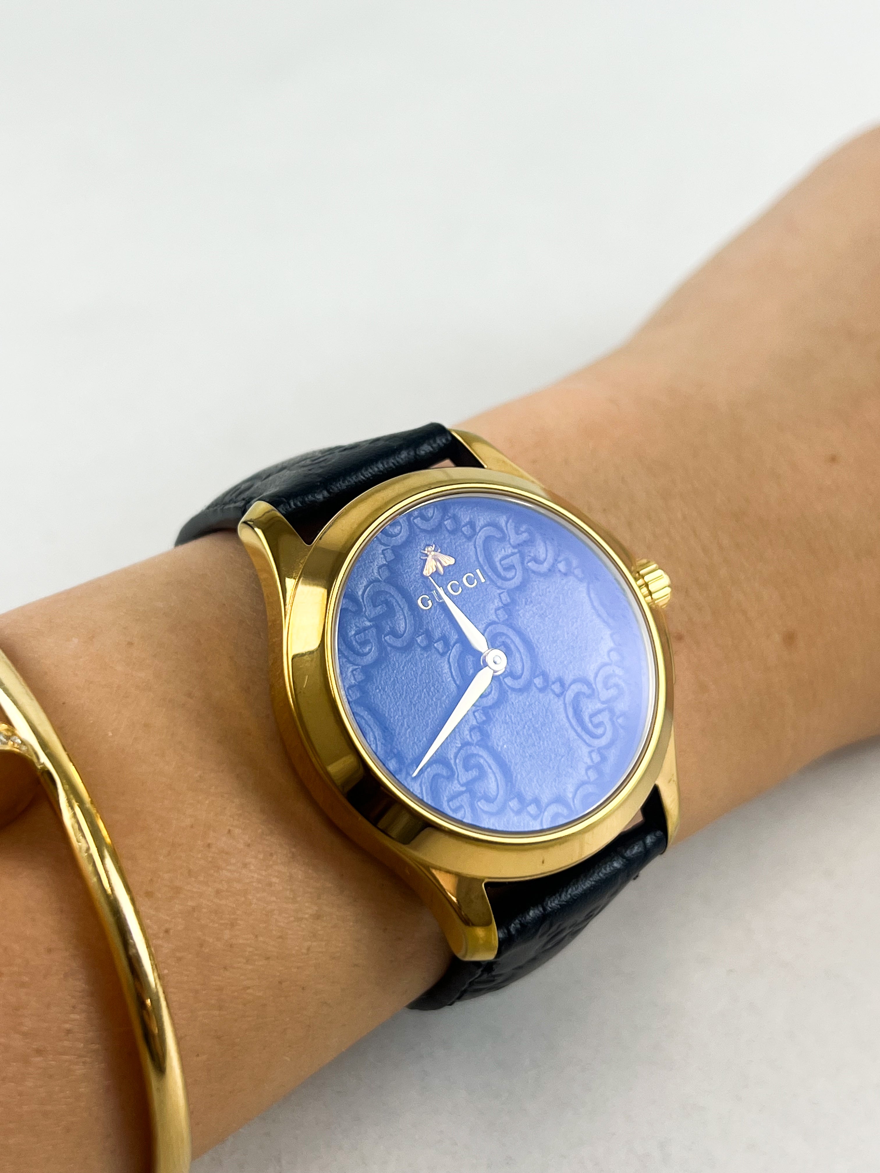 Gucci G-Timeless Watch with Gold-Tone Case