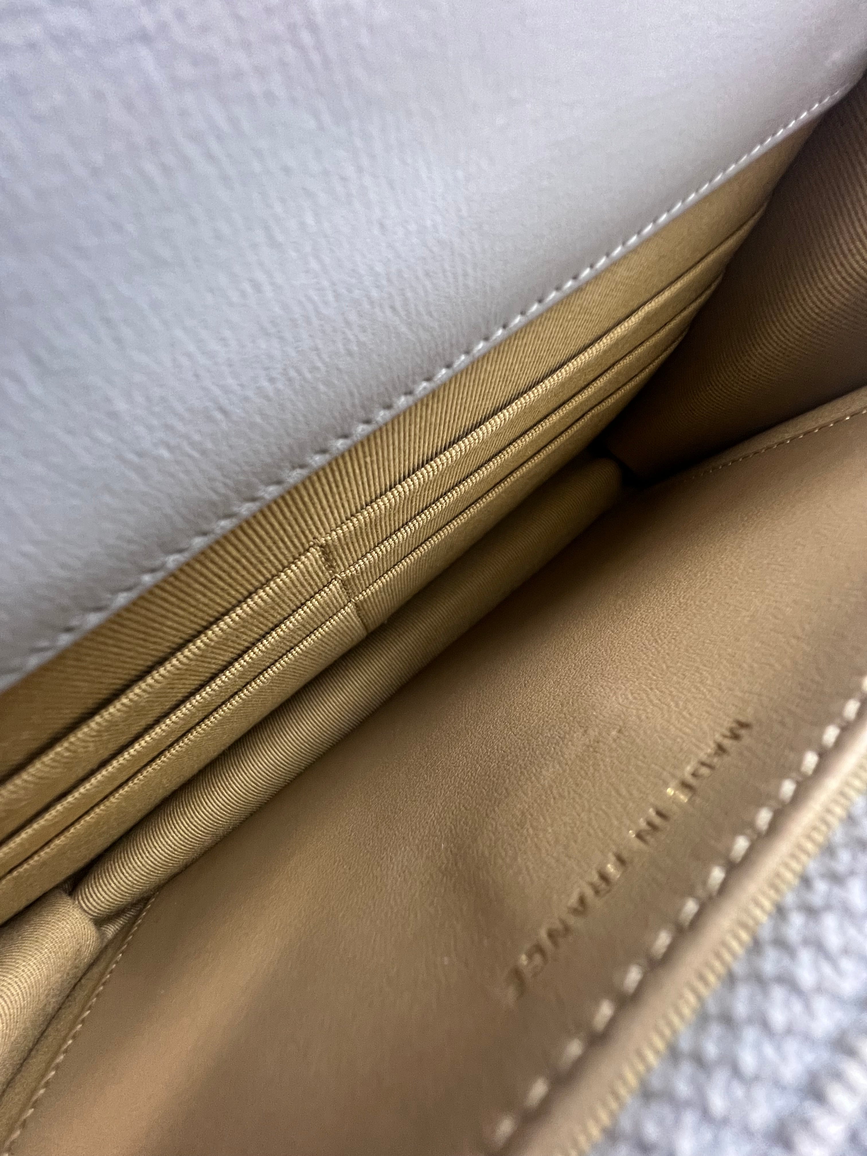 Chanel Grey Lambskin Pearl Crush WOC