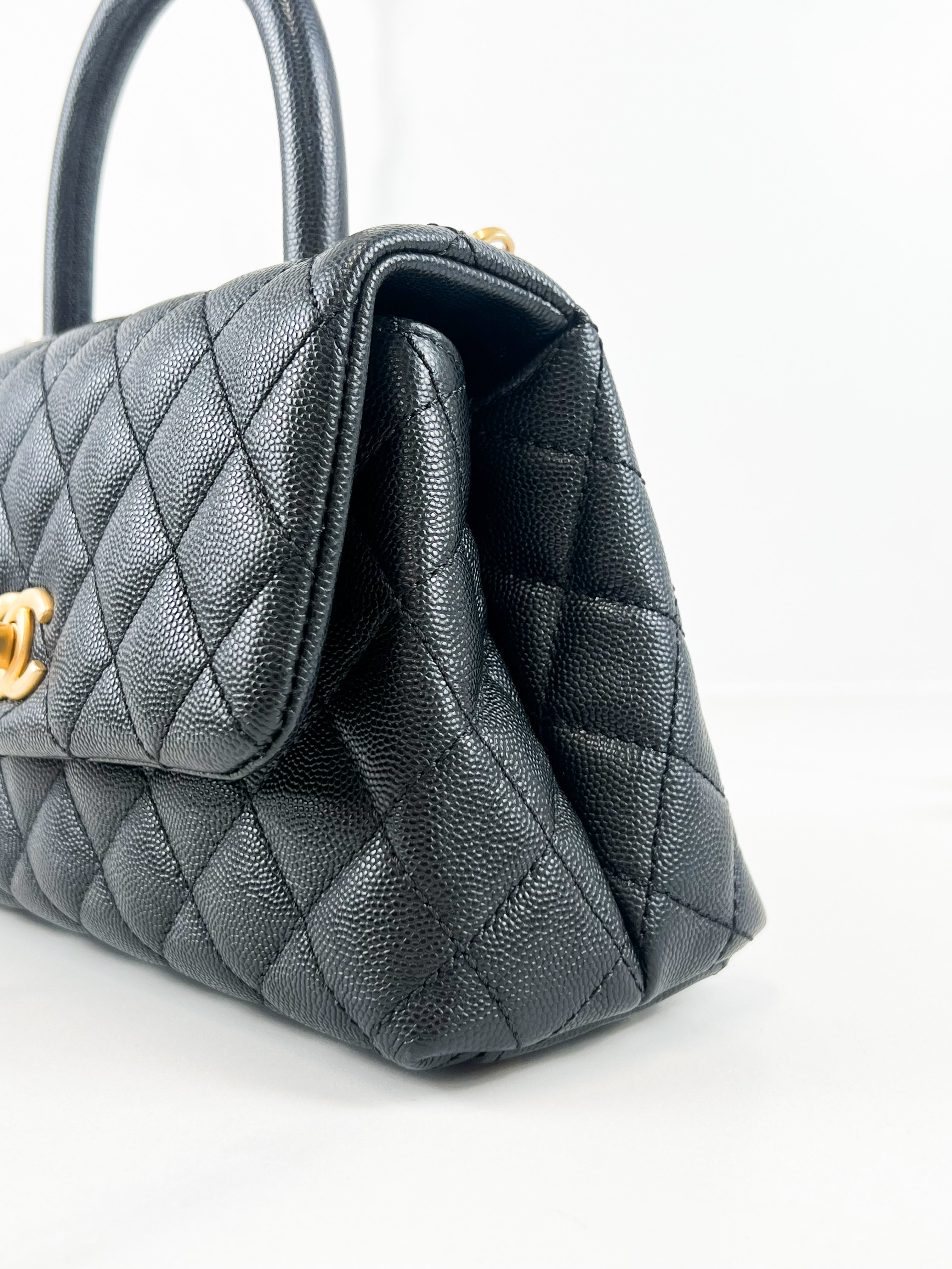 Chanel Small Black Caviar Coco Handle