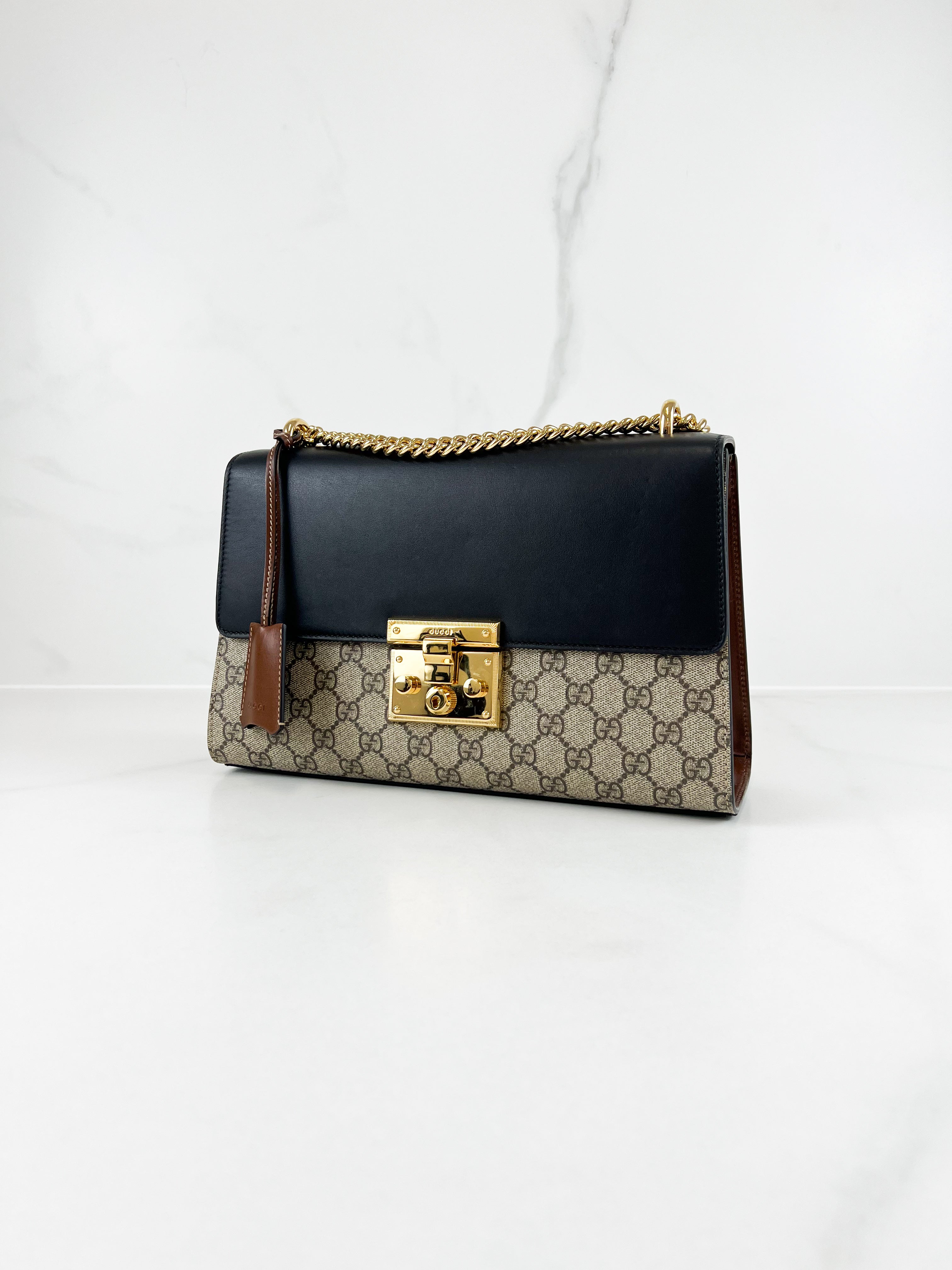 Gucci GG Supreme Large Padlock Shoulder Bag