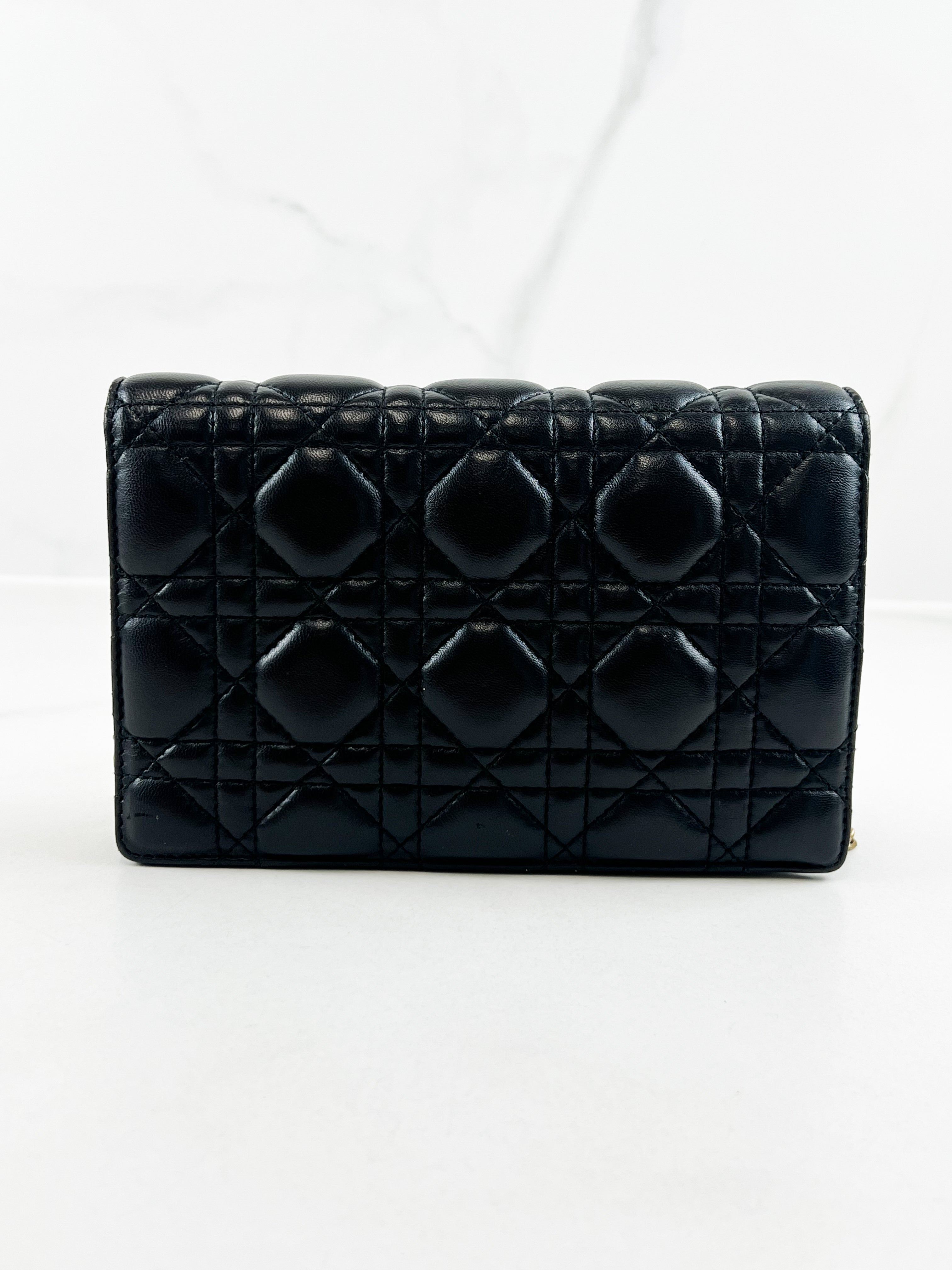 Saint Laurent Black Cassandre Envelope WOC with GHW