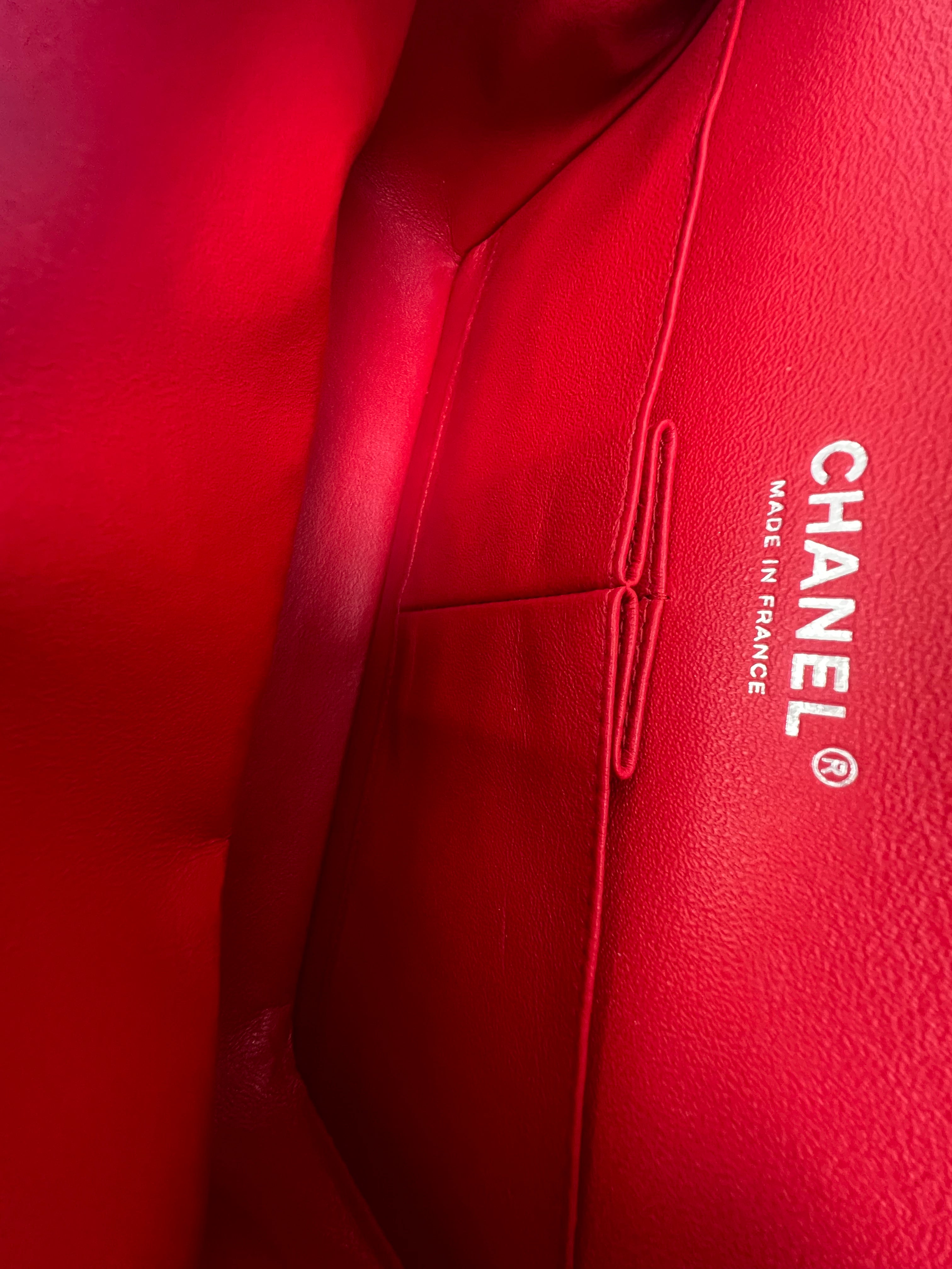 Chanel Small Classic Double Flap Patent Lambskin Shoulder Bag with SHW