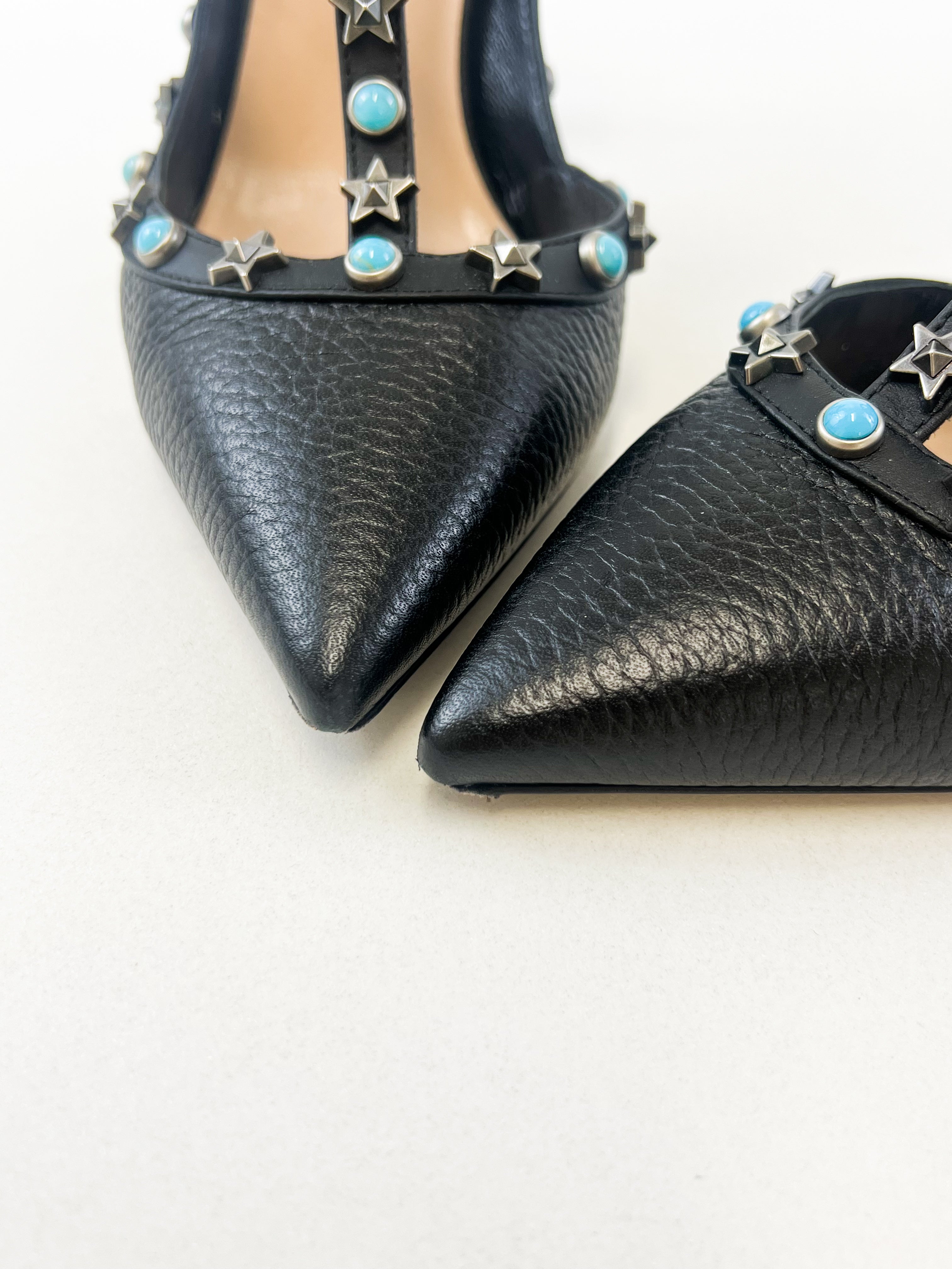 Valentino Black Caged Rockstud Pumps Size 39