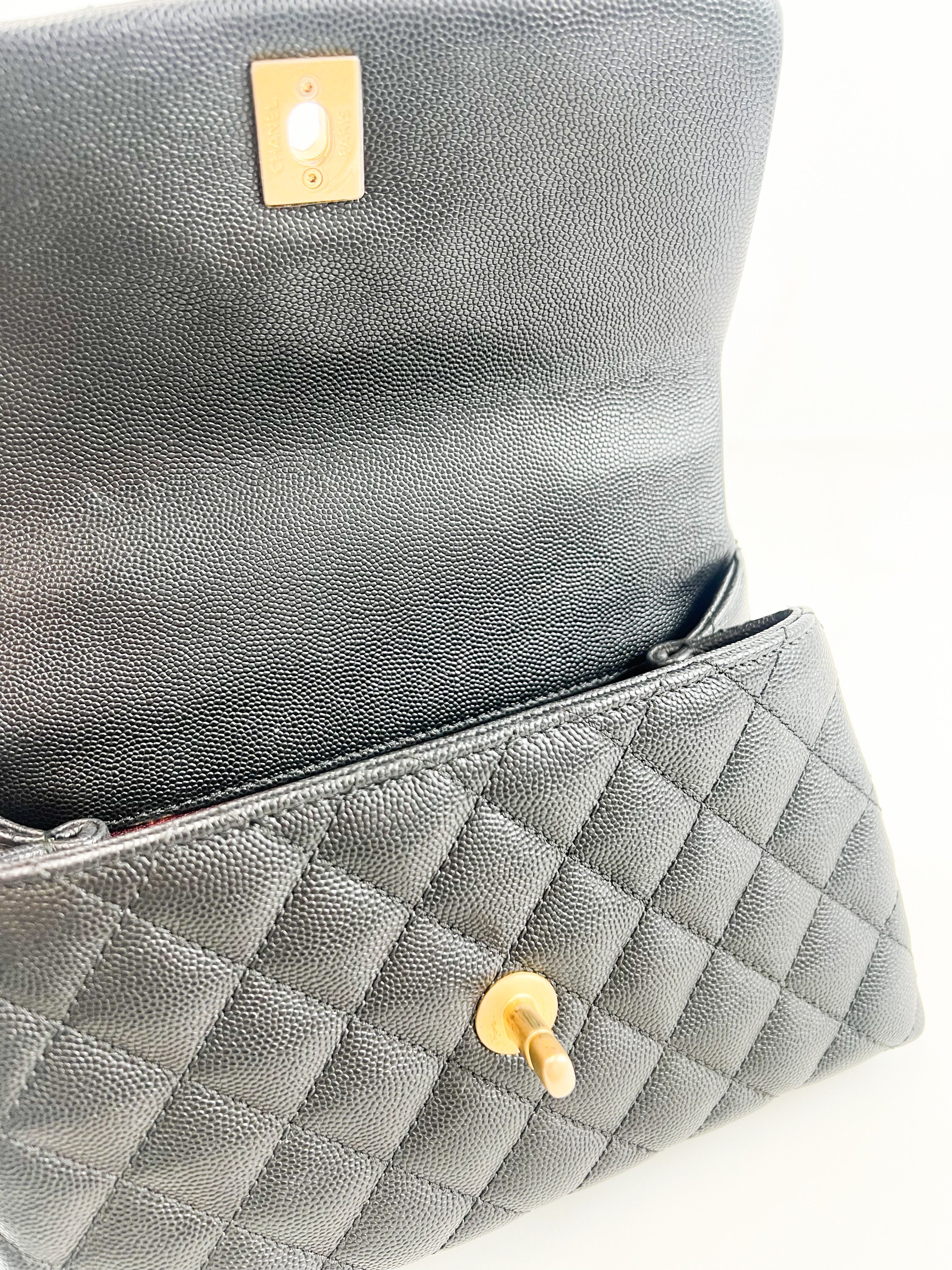 Chanel Small Black Caviar Coco Handle
