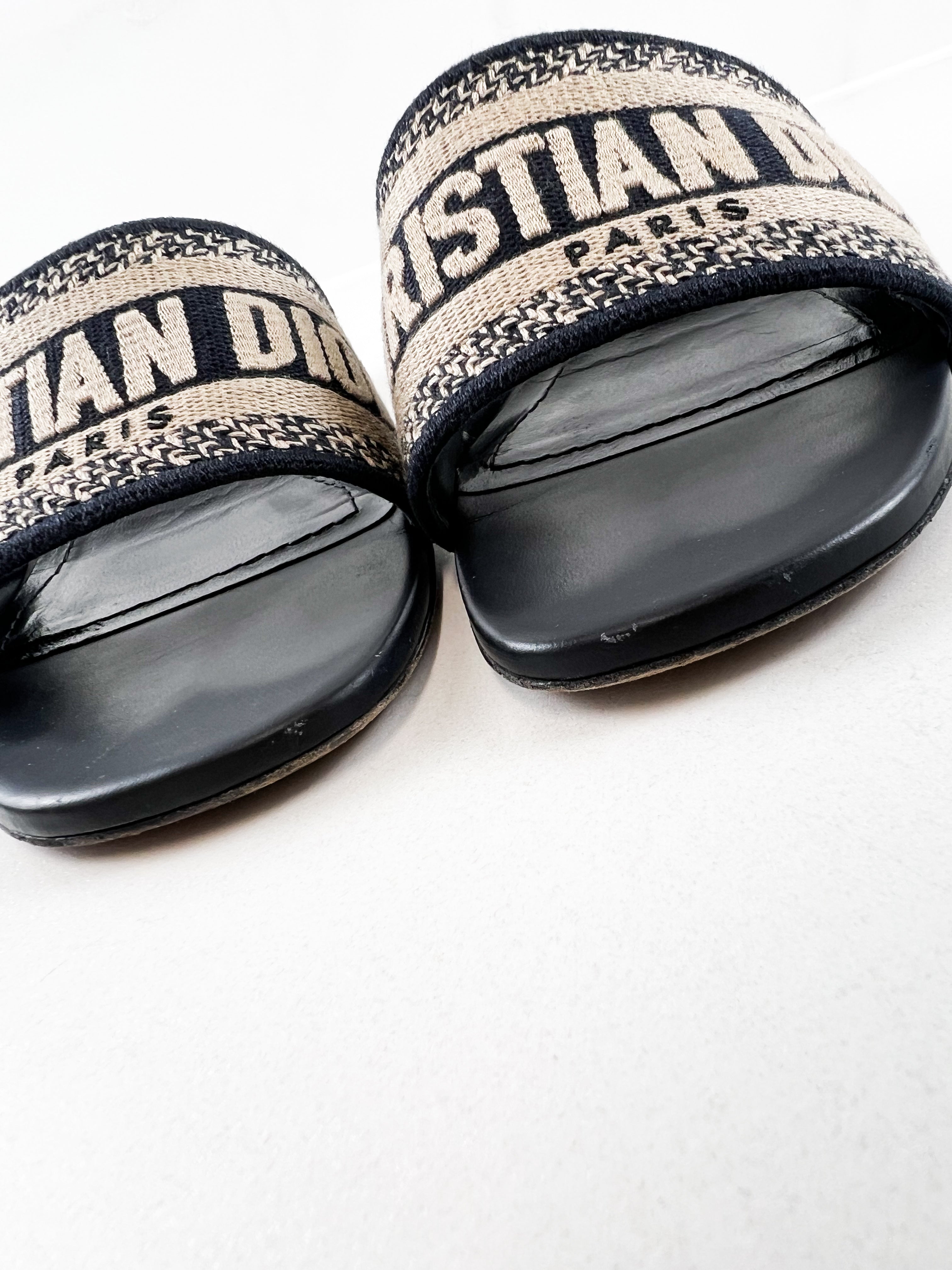 Christian Dior Dway Mule Slides Size 38