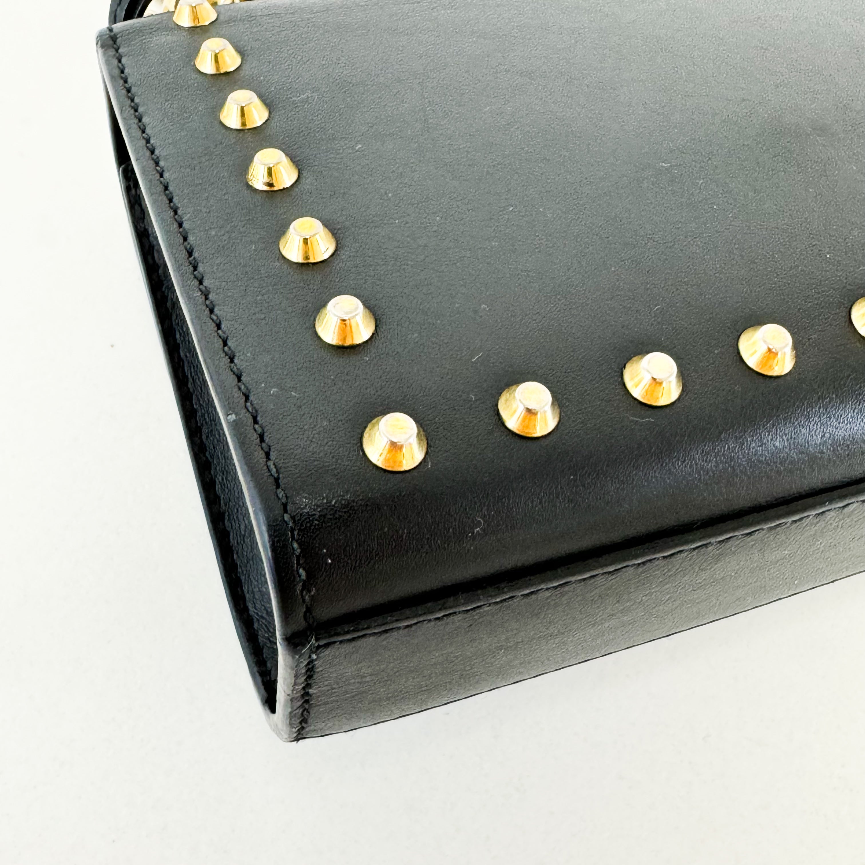 Gucci GG Black Pearl Stud Padlock Shoulder Bag