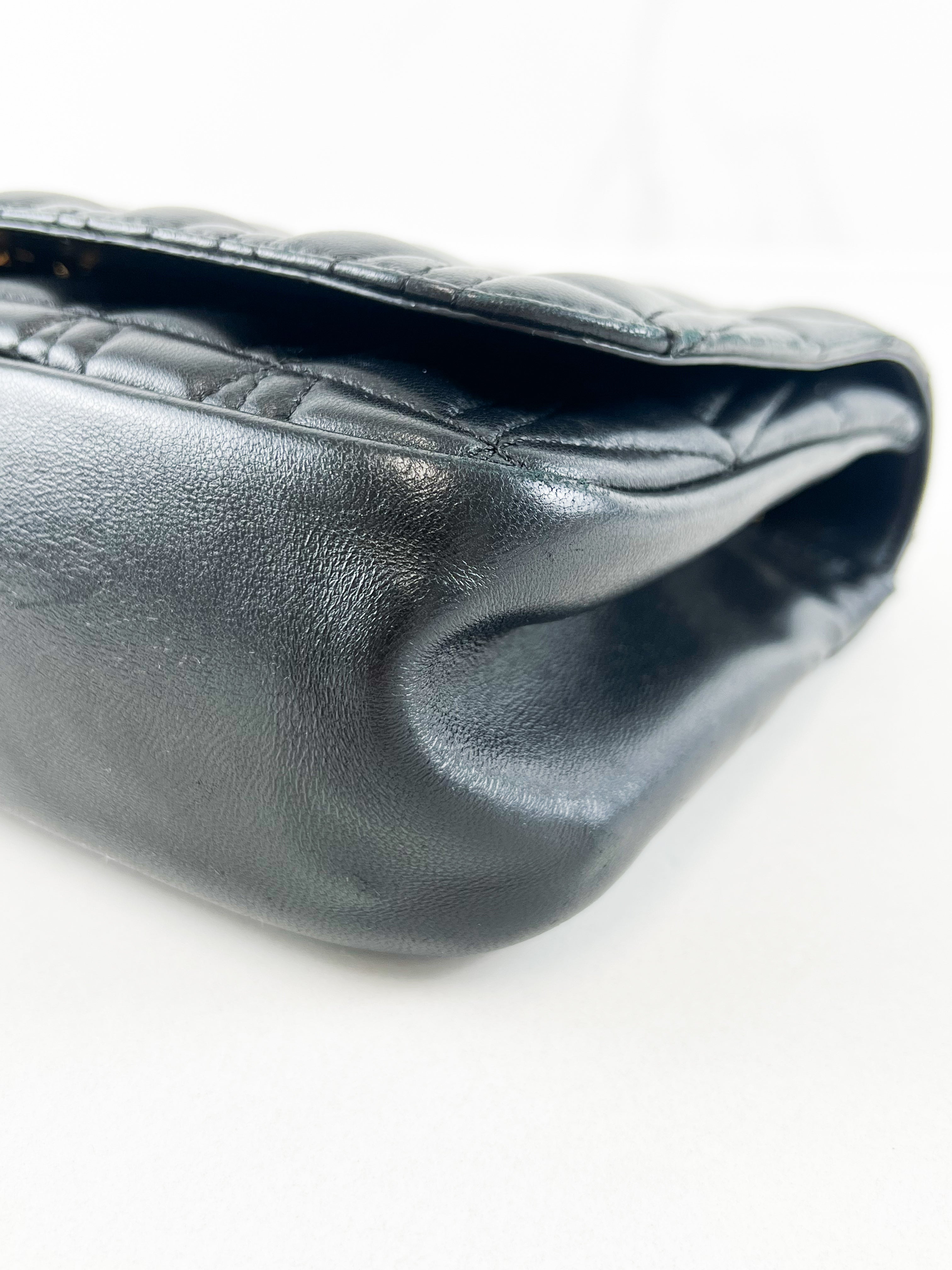 Versace Black Virtus Shoulder Bag with GHW