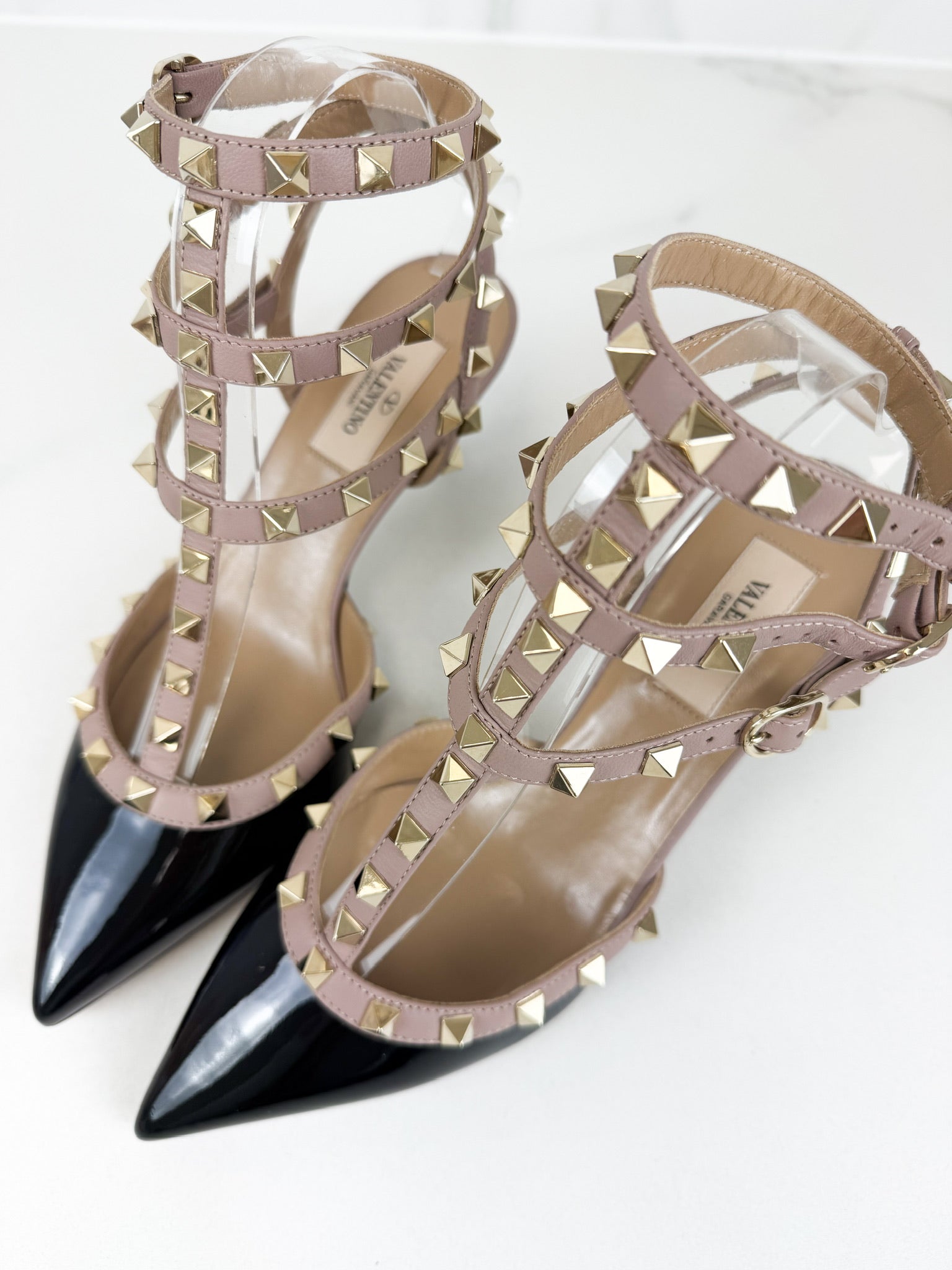 Valentino Rockstud Ankle Strap Sandal 65mm Size 38