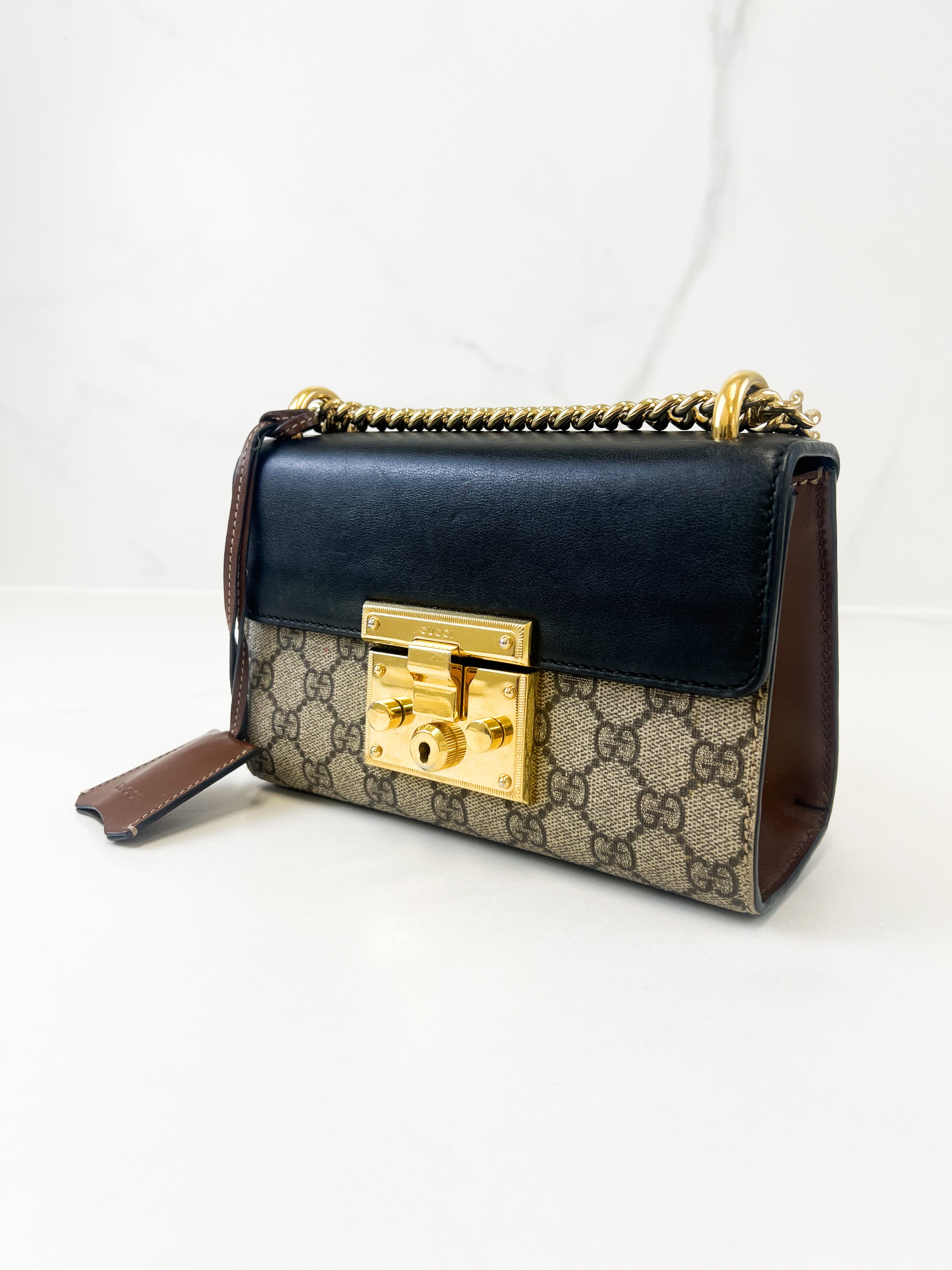 Gucci GG Supreme Small Padlock Shoulder Bag