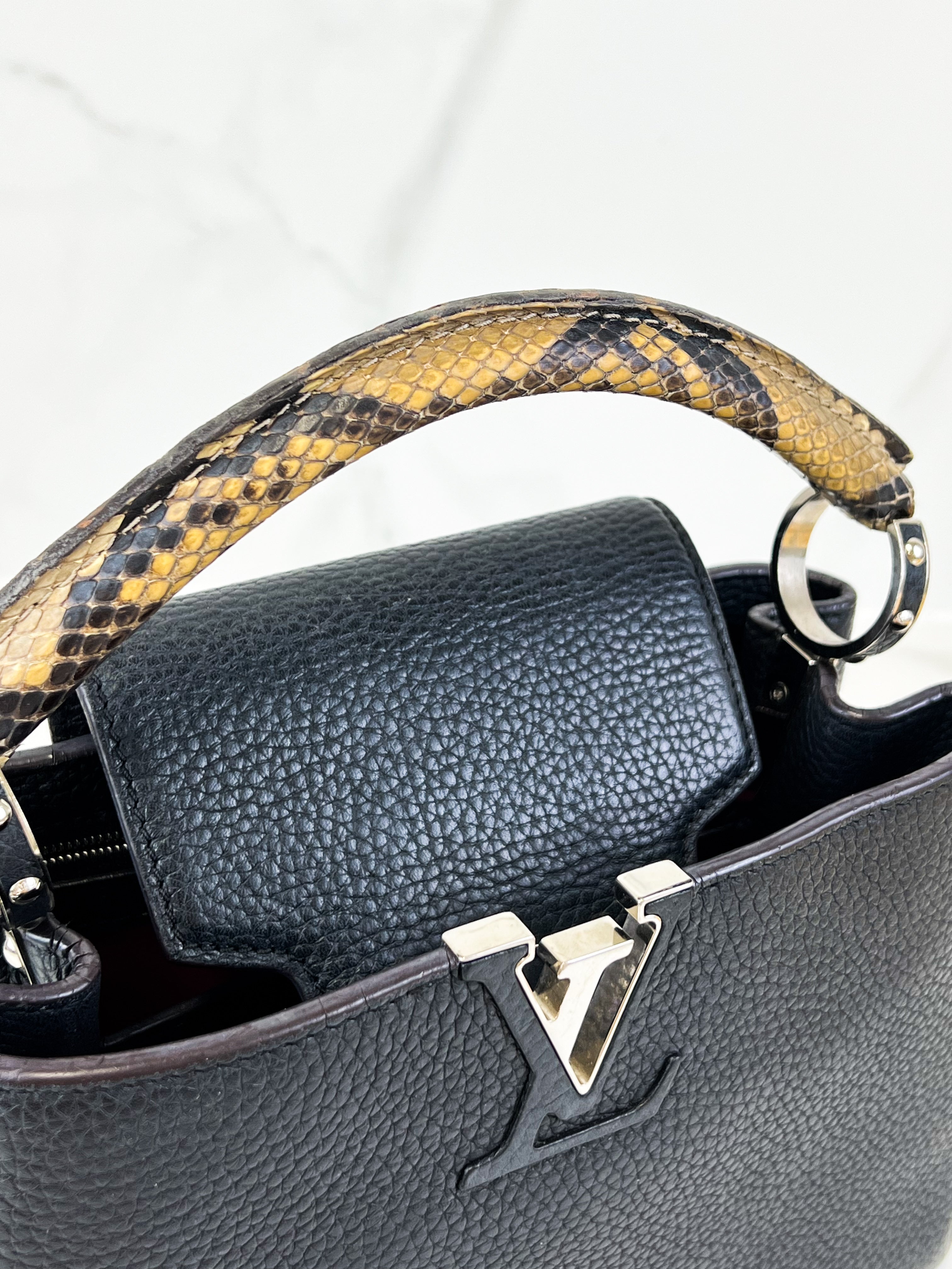 Louis Vuitton Black Capucines BB