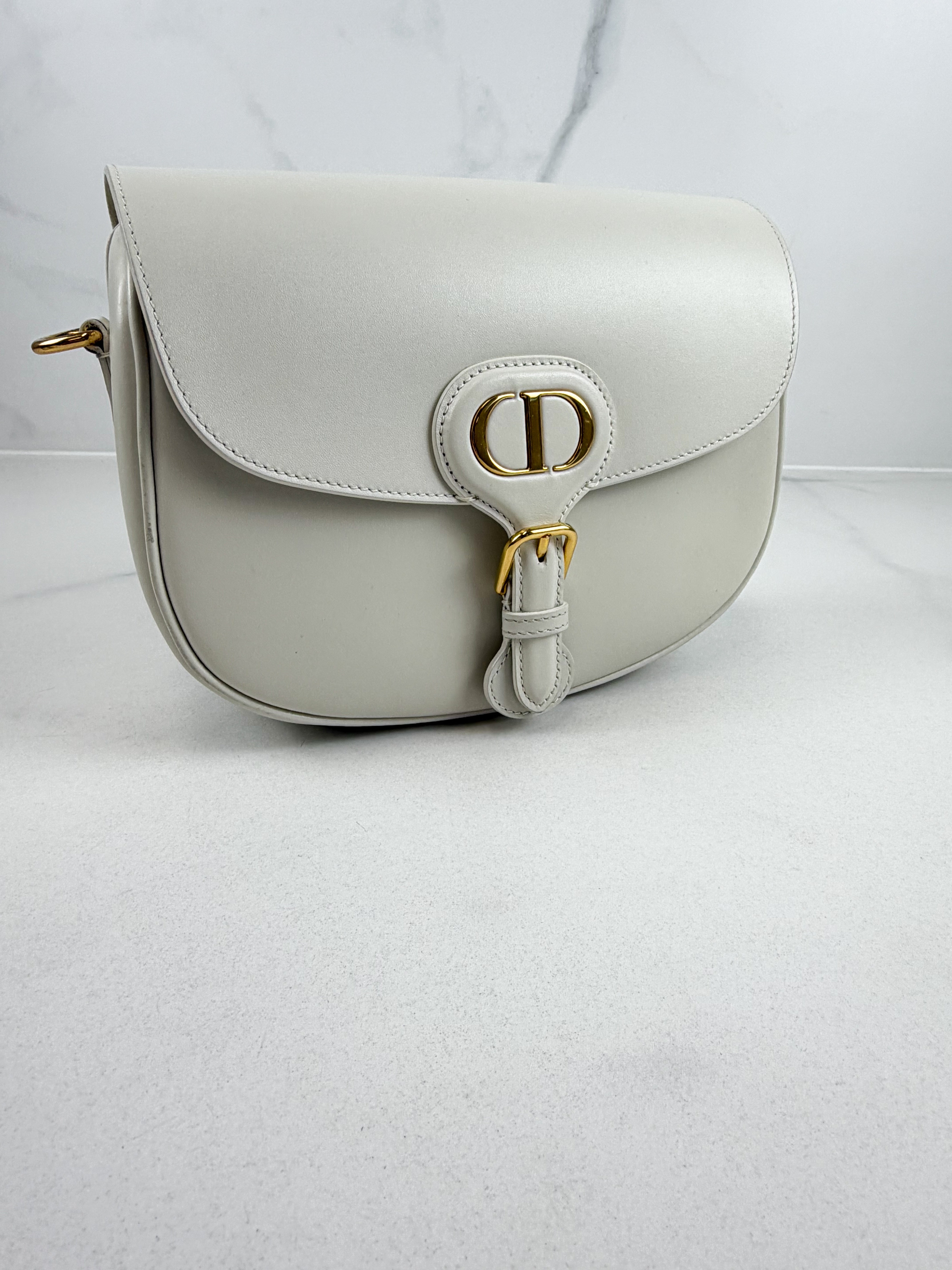 Christian Dior Bobby Medium Shoulder Bag in White