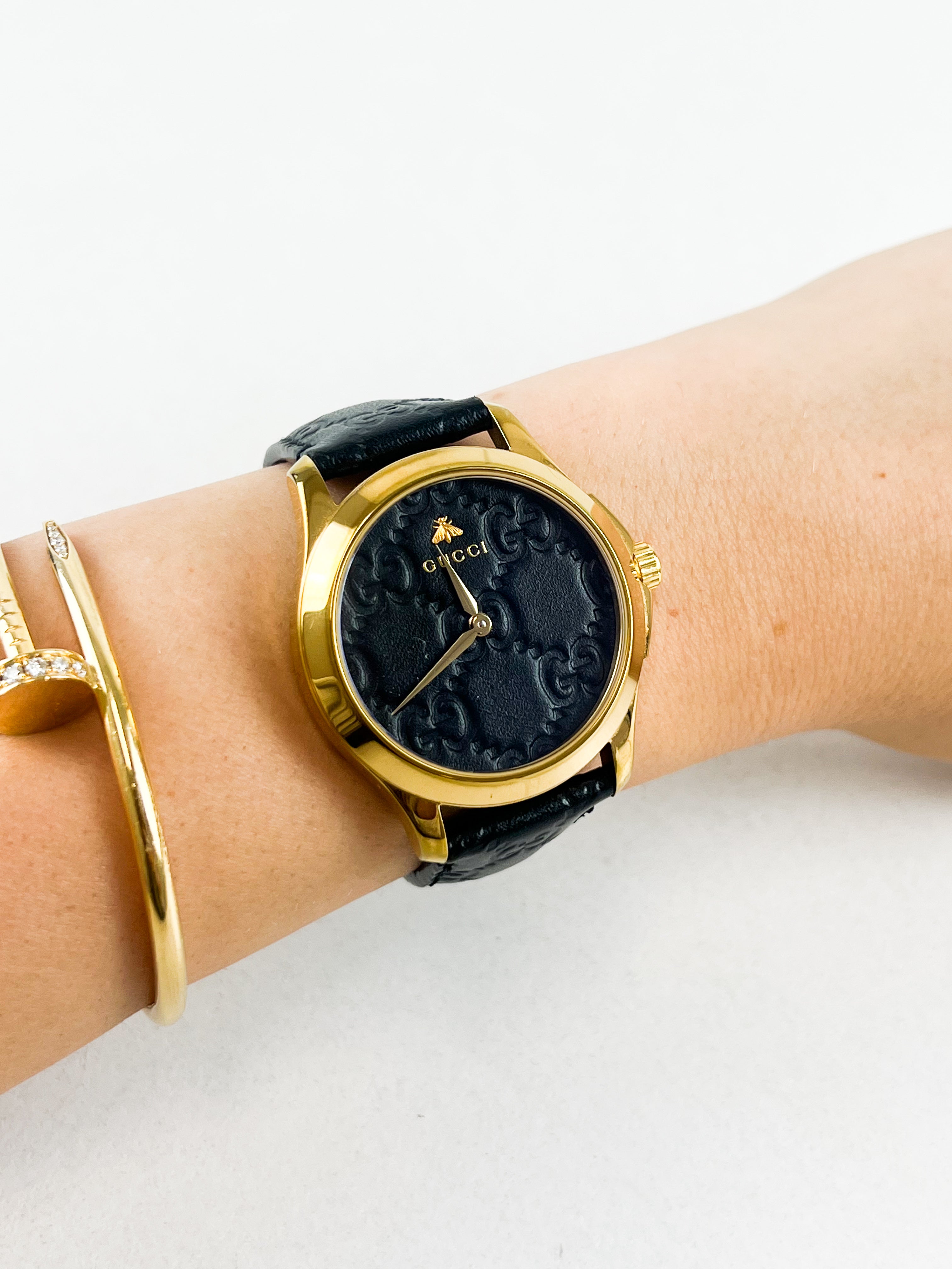 Gucci G-Timeless Watch with Gold-Tone Case