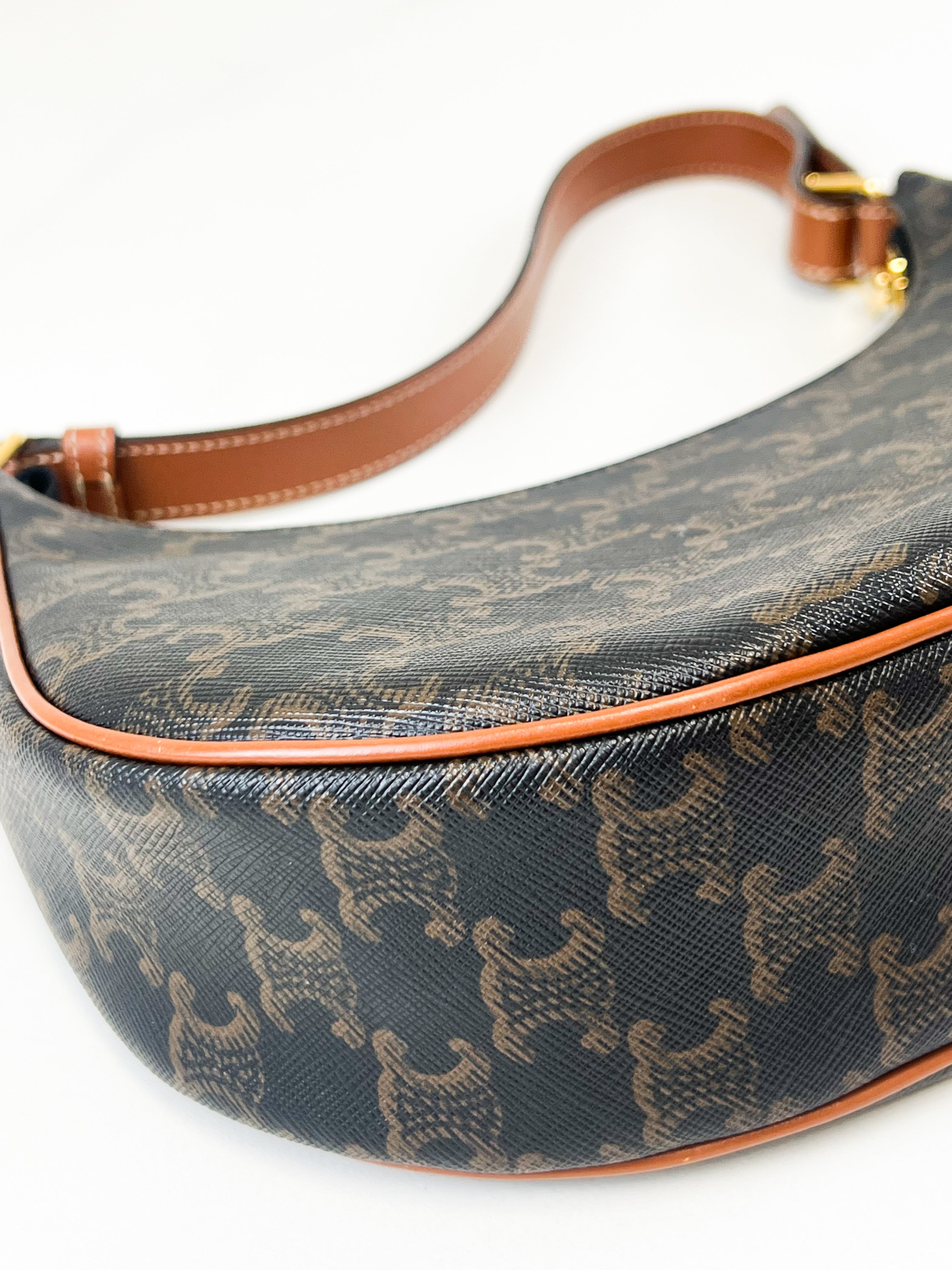 Celine Medium Ava Bag in Triomphe Canvas & Calfskin