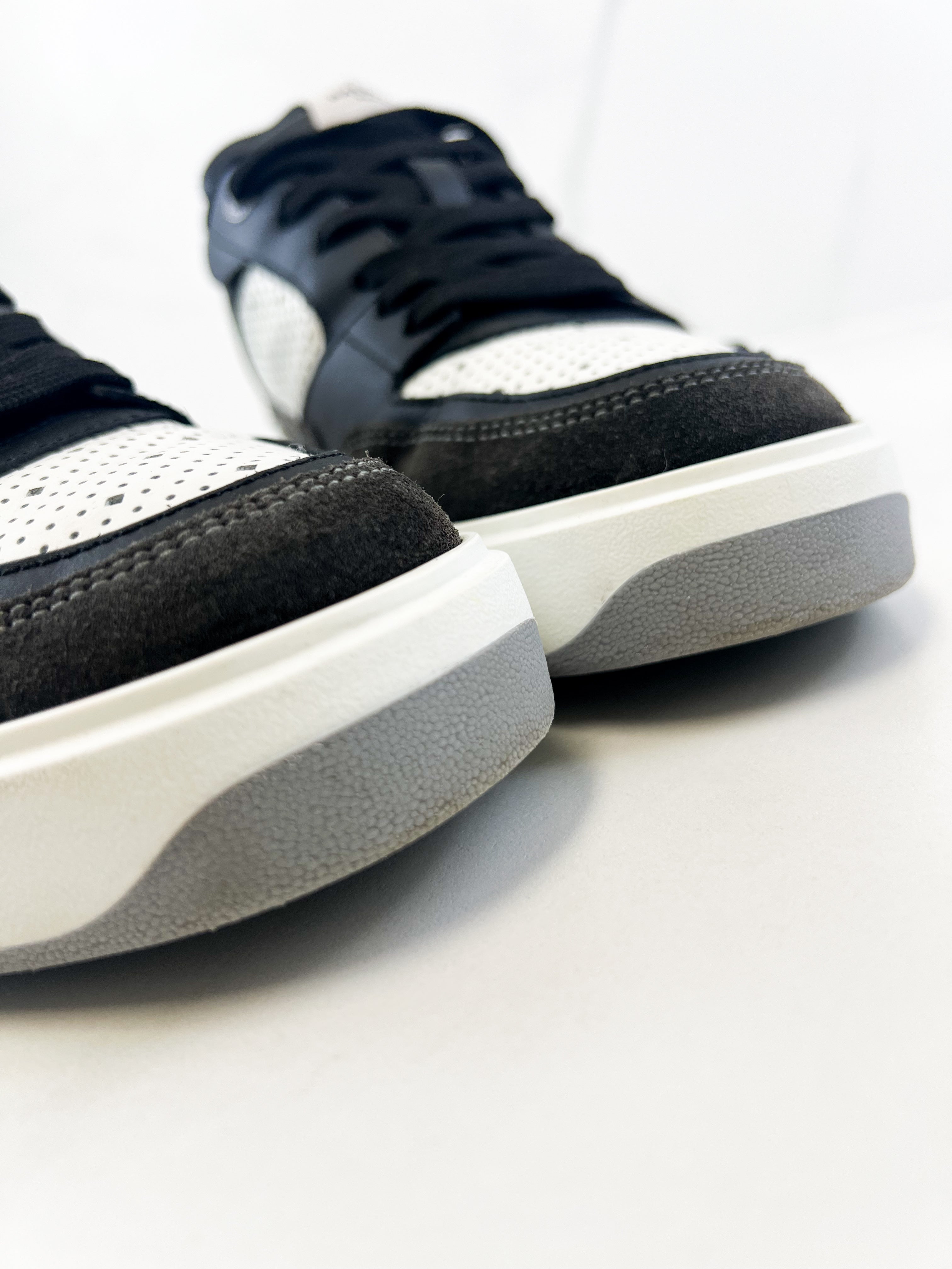 Balmain Black & White Low Top Sneaker Size 7US