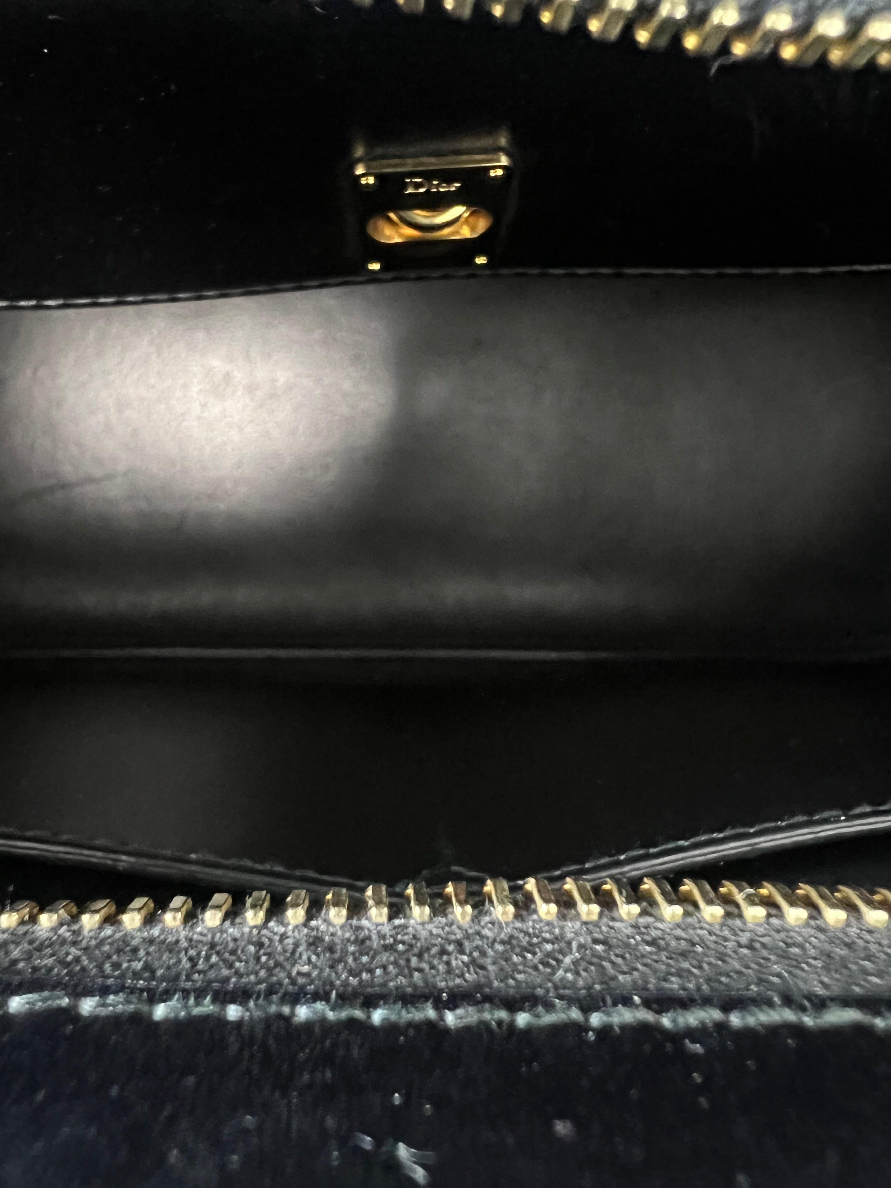 Christian Dior Open Bar Black Leather Tote