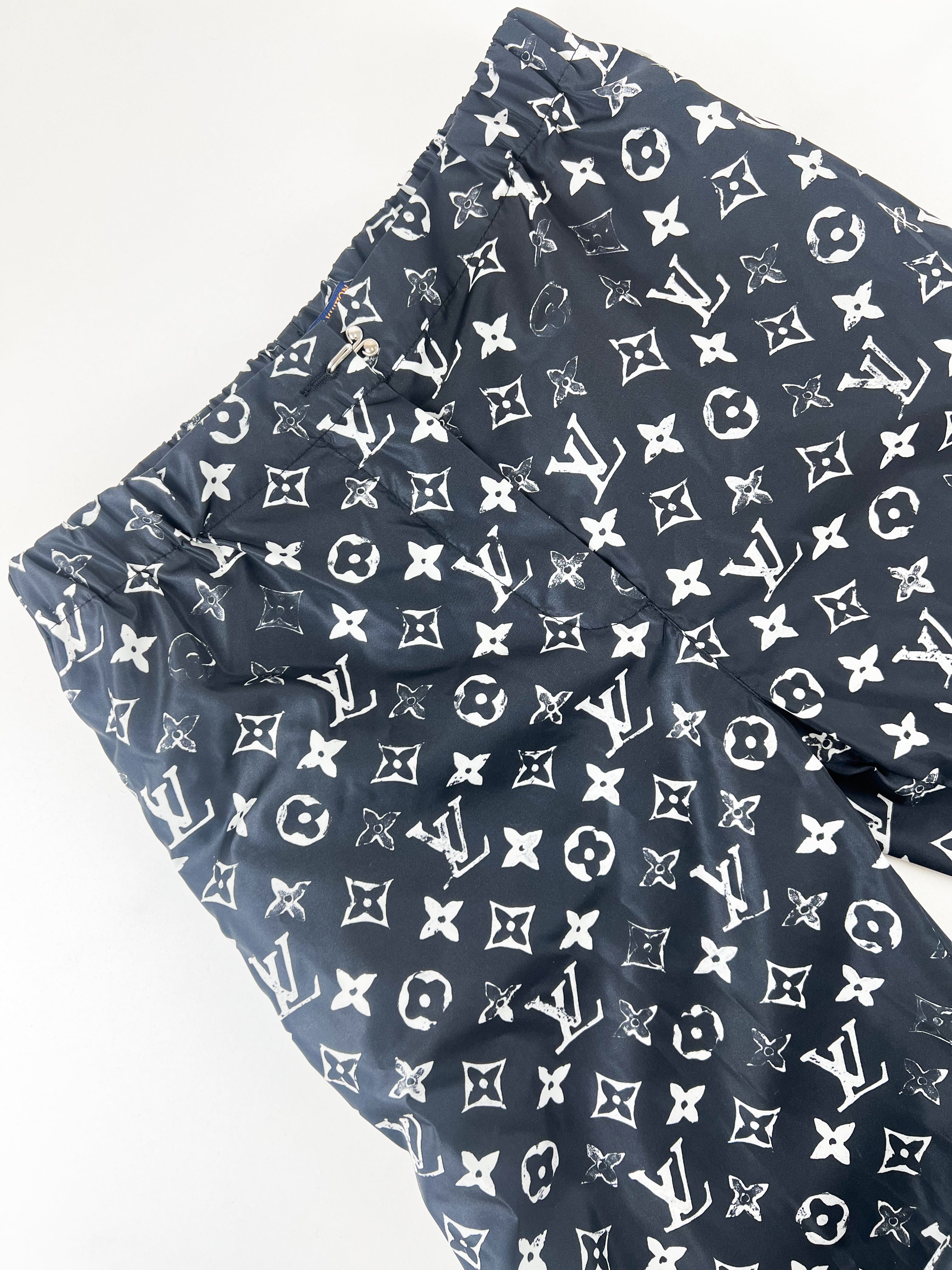Louis Vuitton Black Stencil-effect Midnight Jogging Pants Size 36
