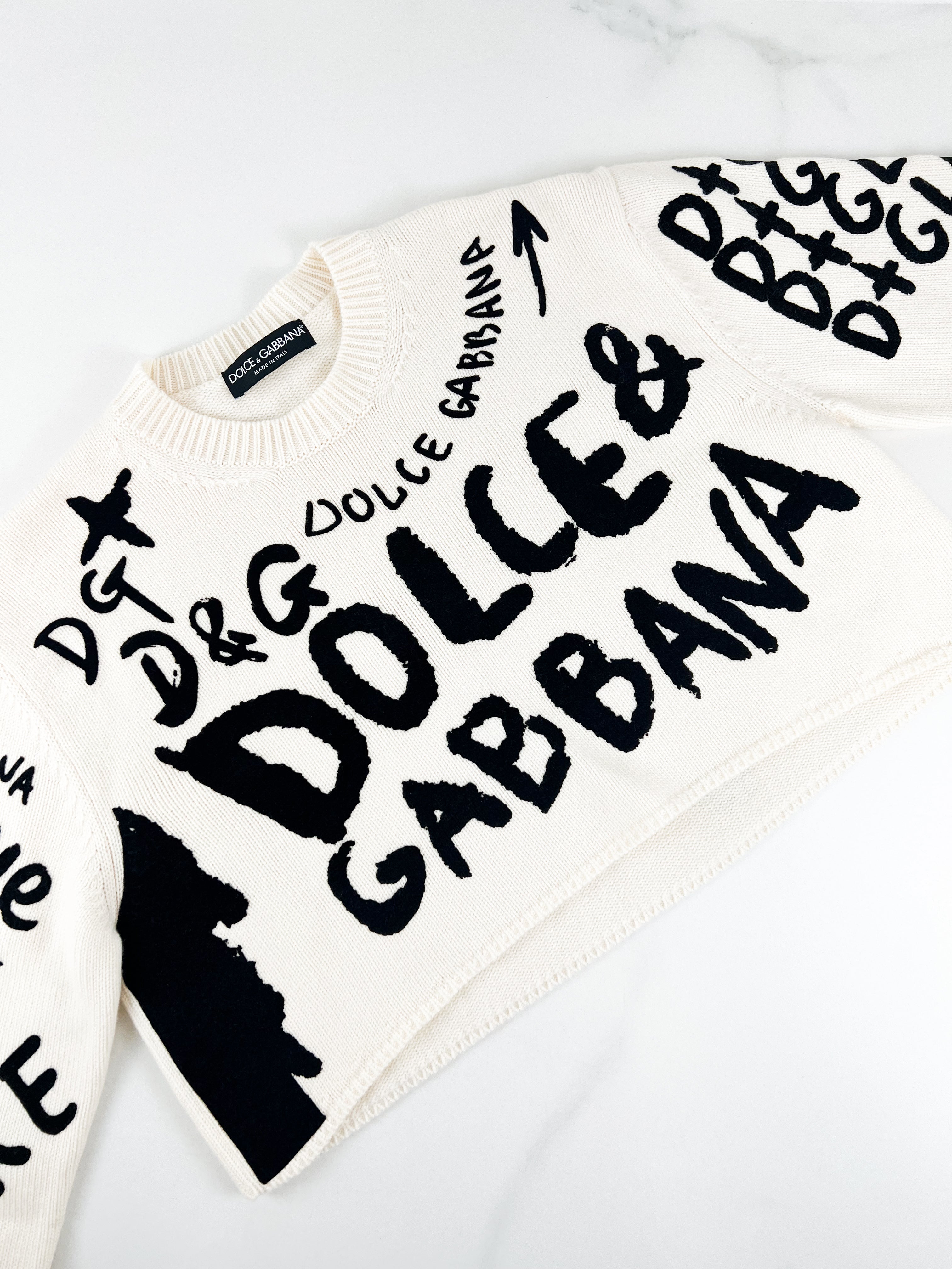 Dolce & Gabbana Printed Cropped Jumper Size 42