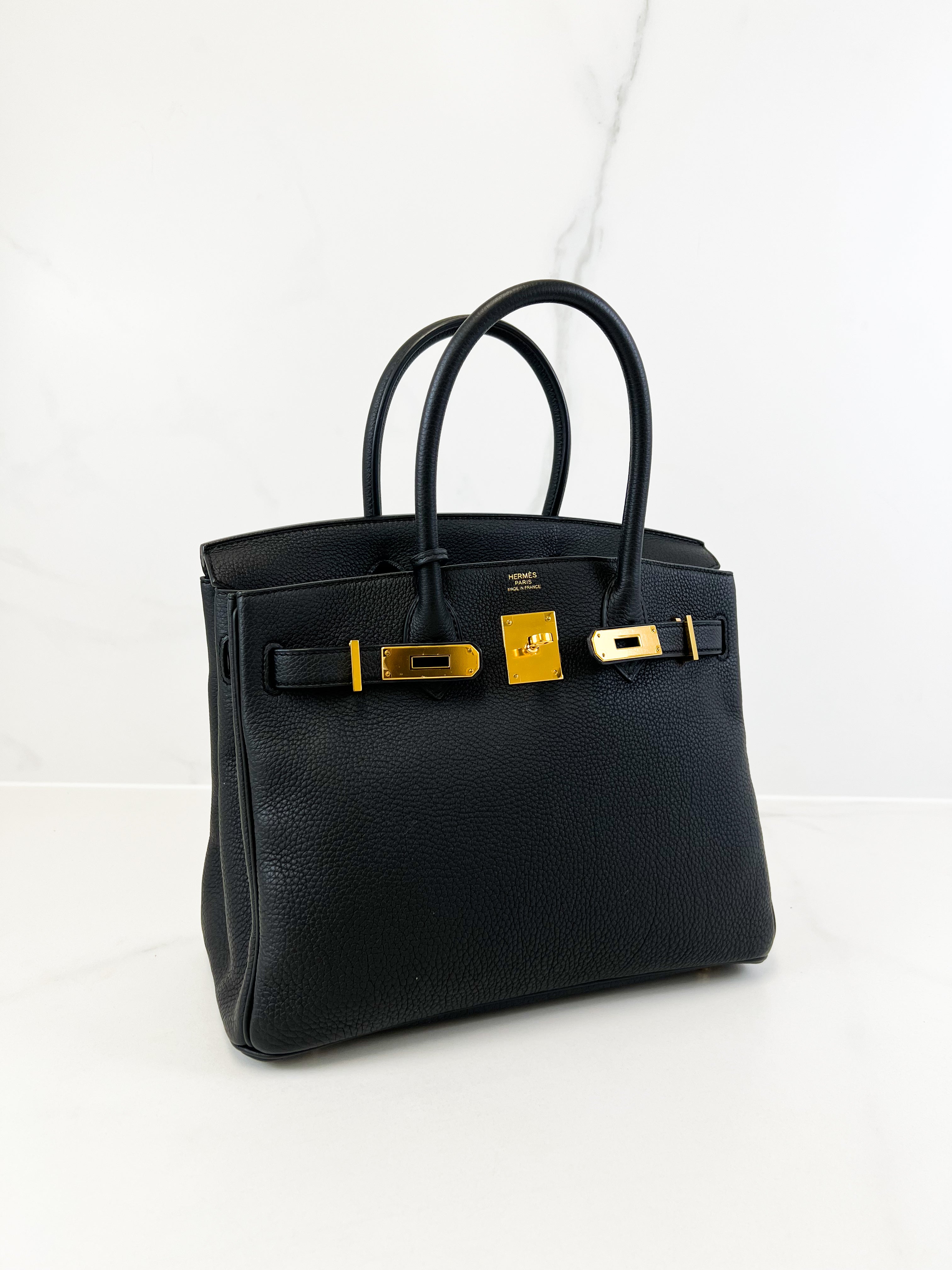 Hermes Togo Noir Birkin 30 with GHW