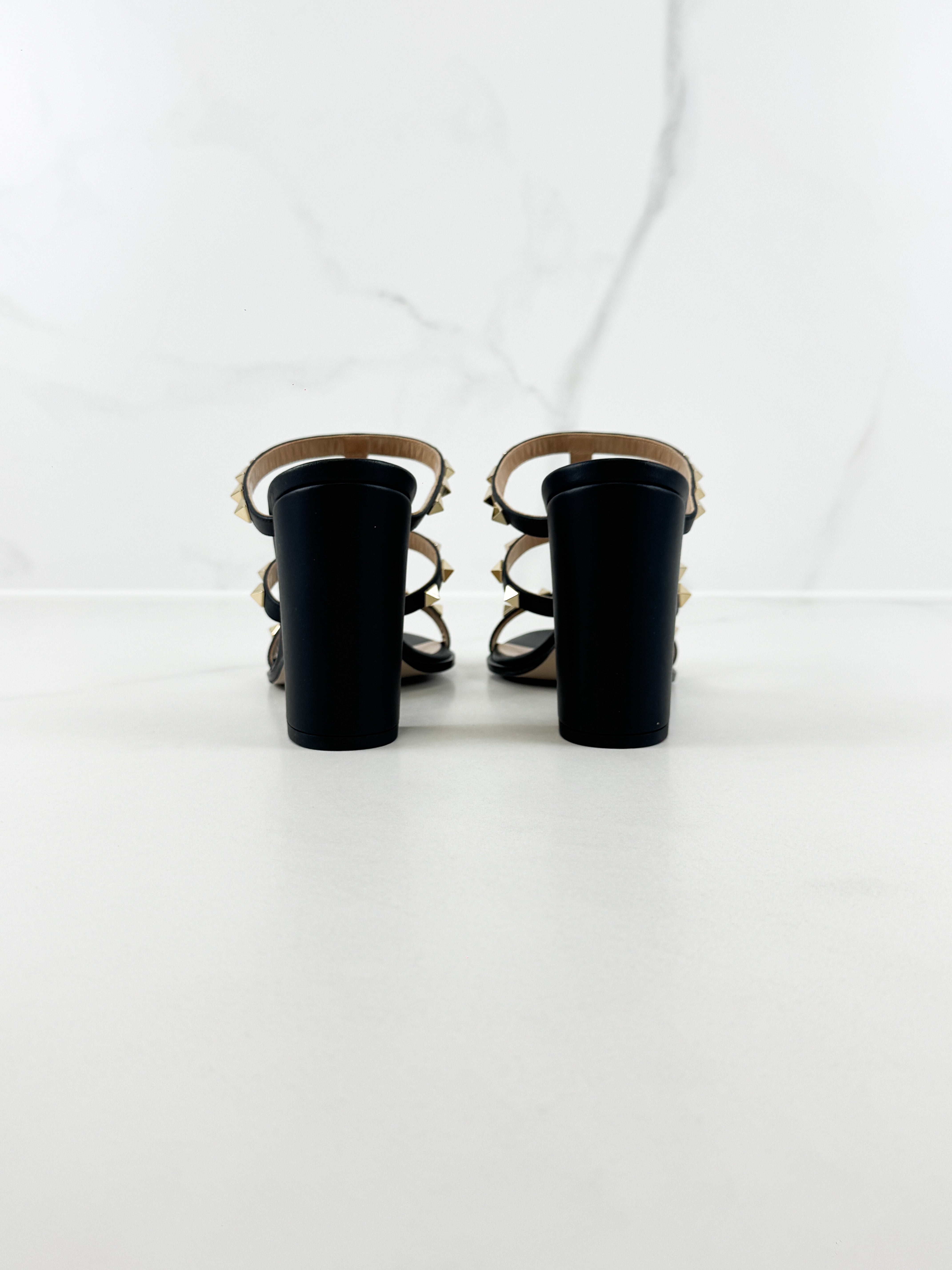 Valentino Rockstud Block Mule Sandal Size 37