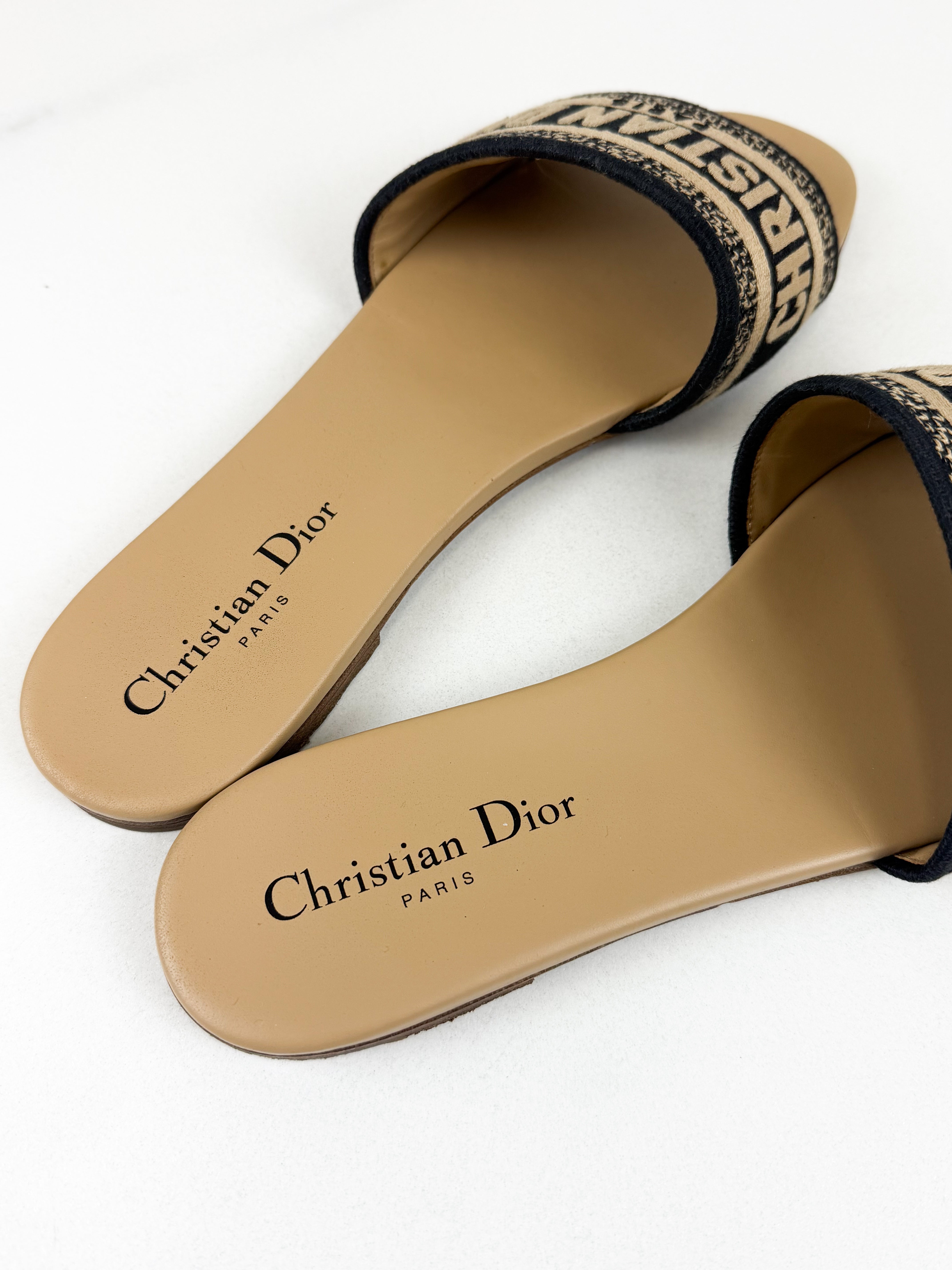 Christian Dior Dway Slides Size 39