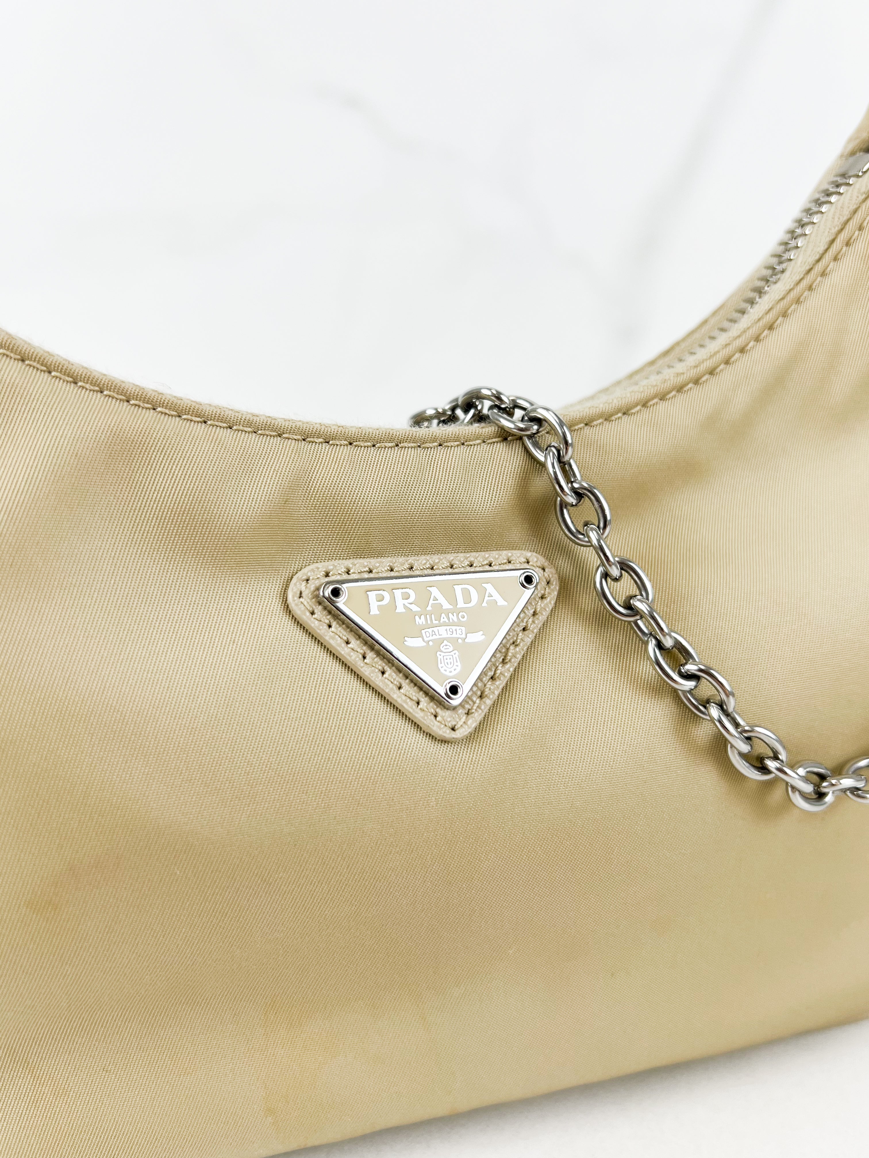 Prada Nylon Re-Edition 2005 in Beige