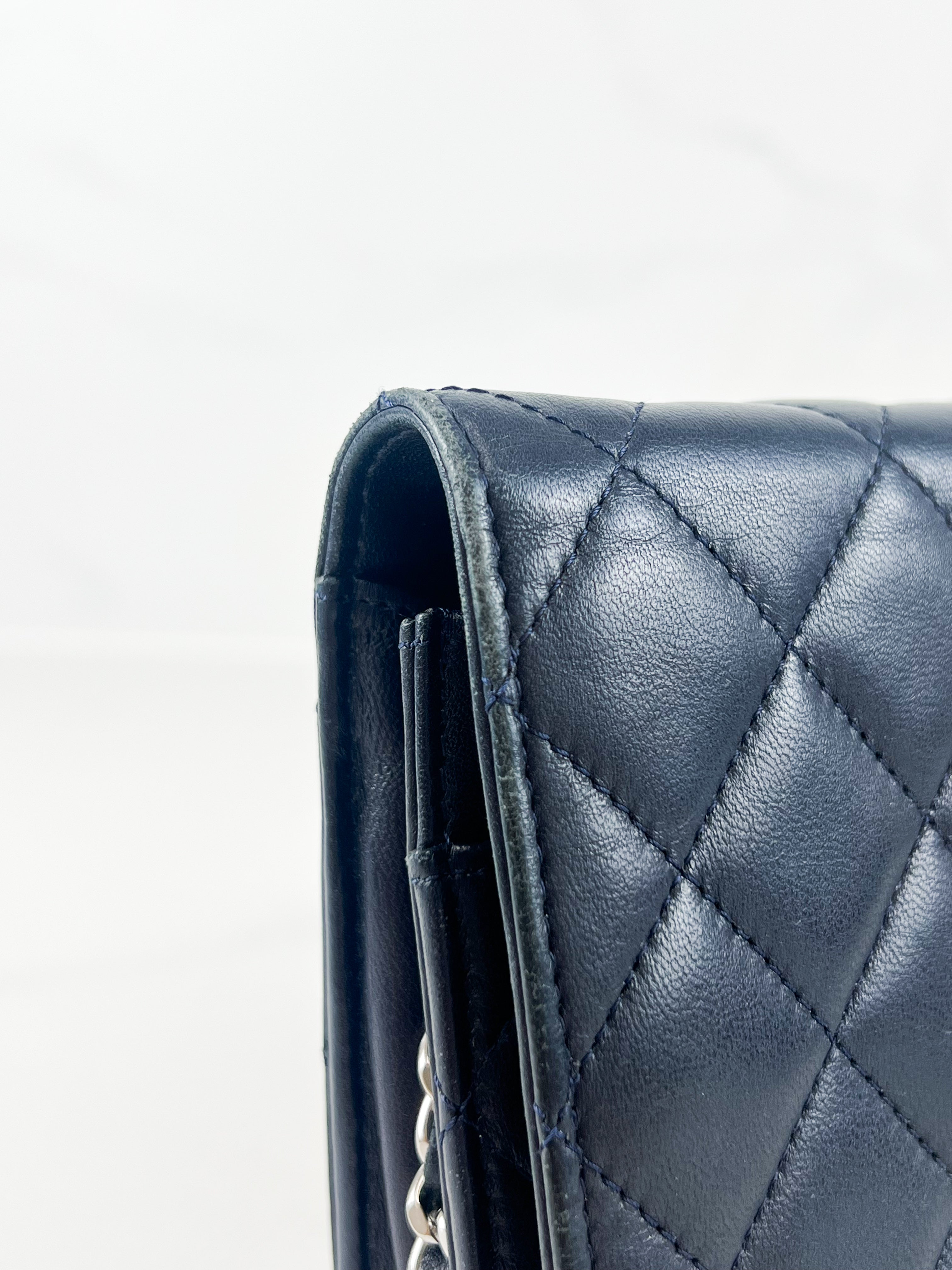 Chanel Navy Lambskin CC WOC with Light SHW
