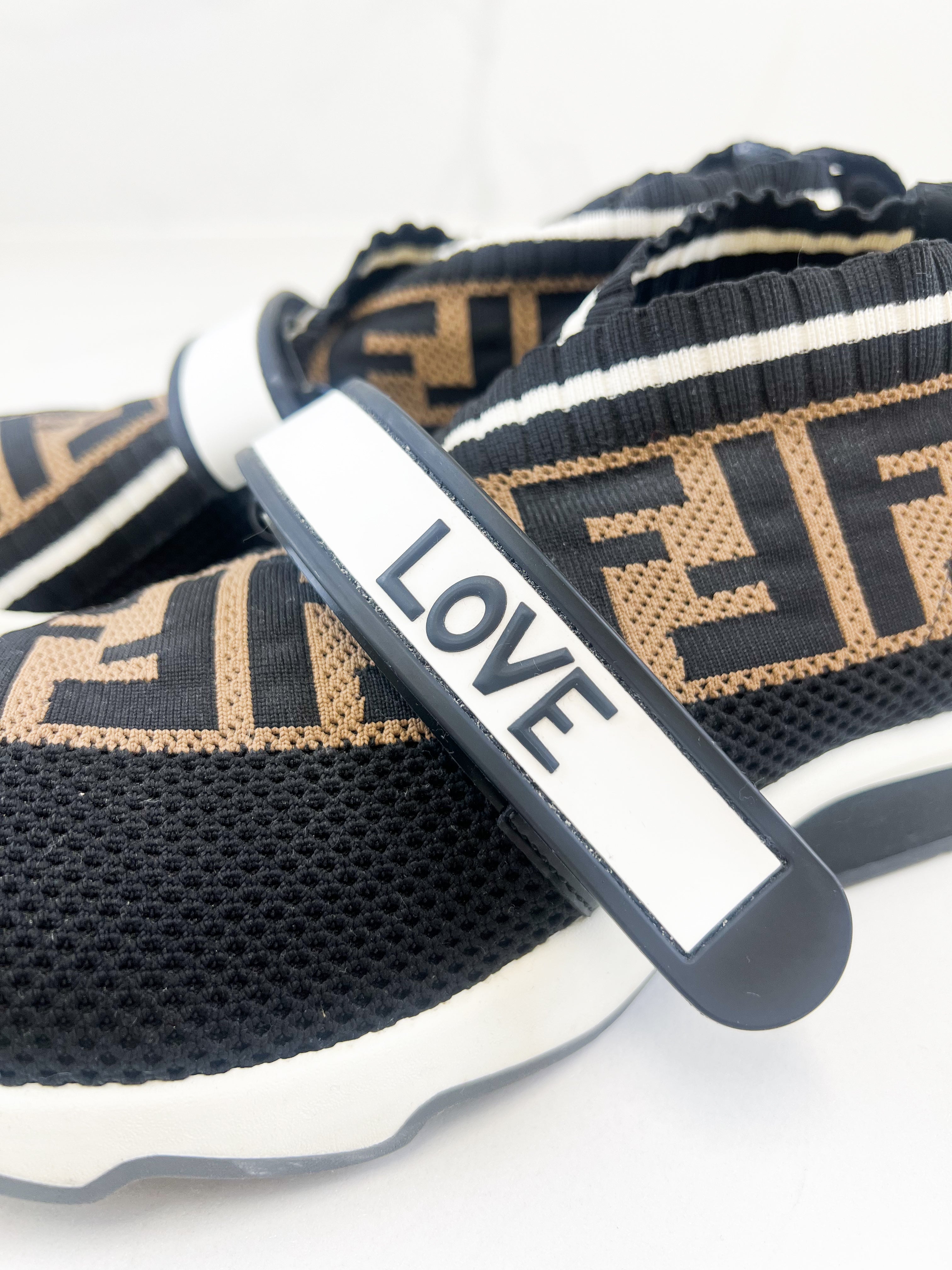 Fendi FF Fabric Sneaker Size 38
