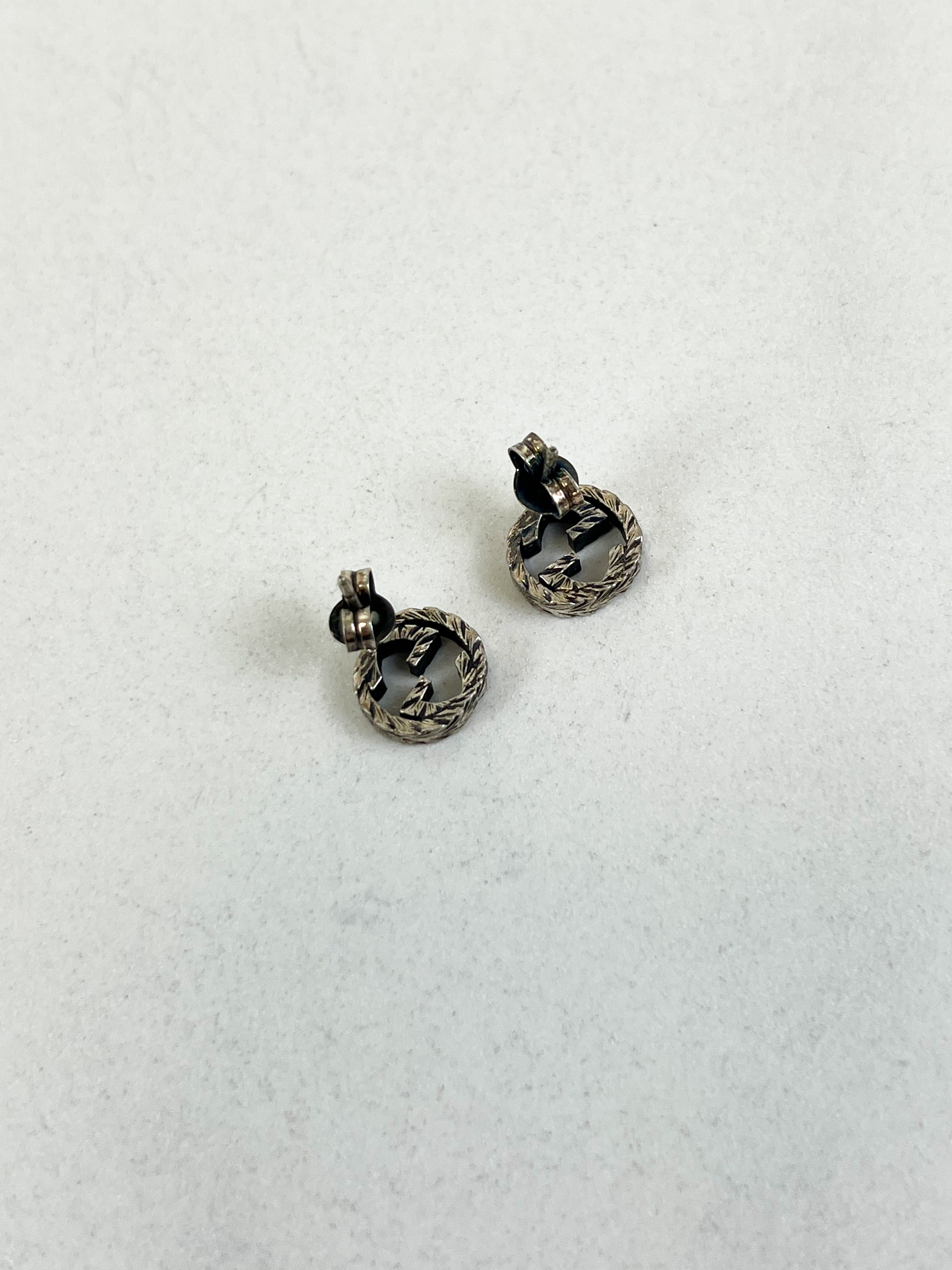 Gucci Double G Silver Earrings