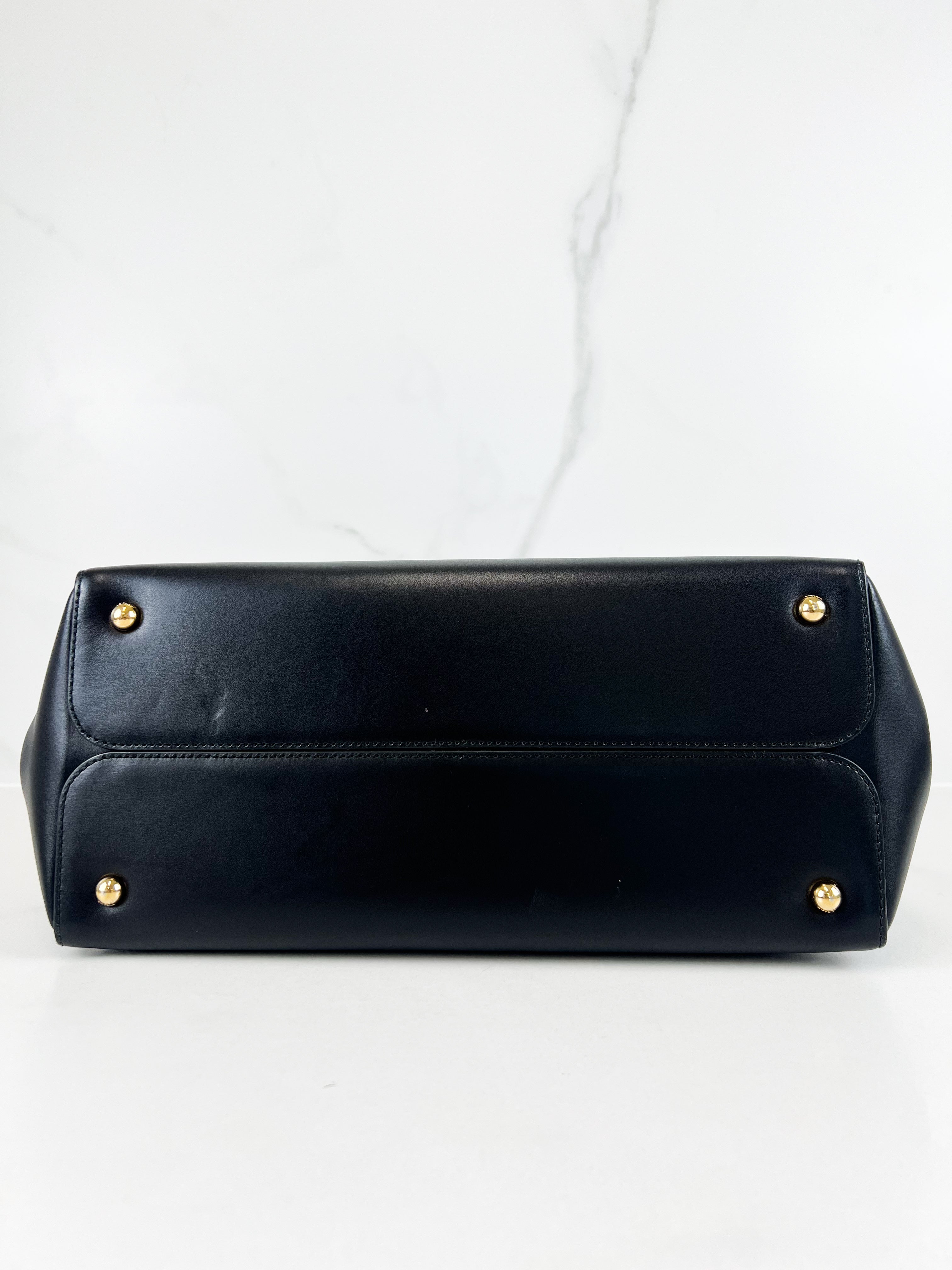 Christian Dior Open Bar Black Leather Tote