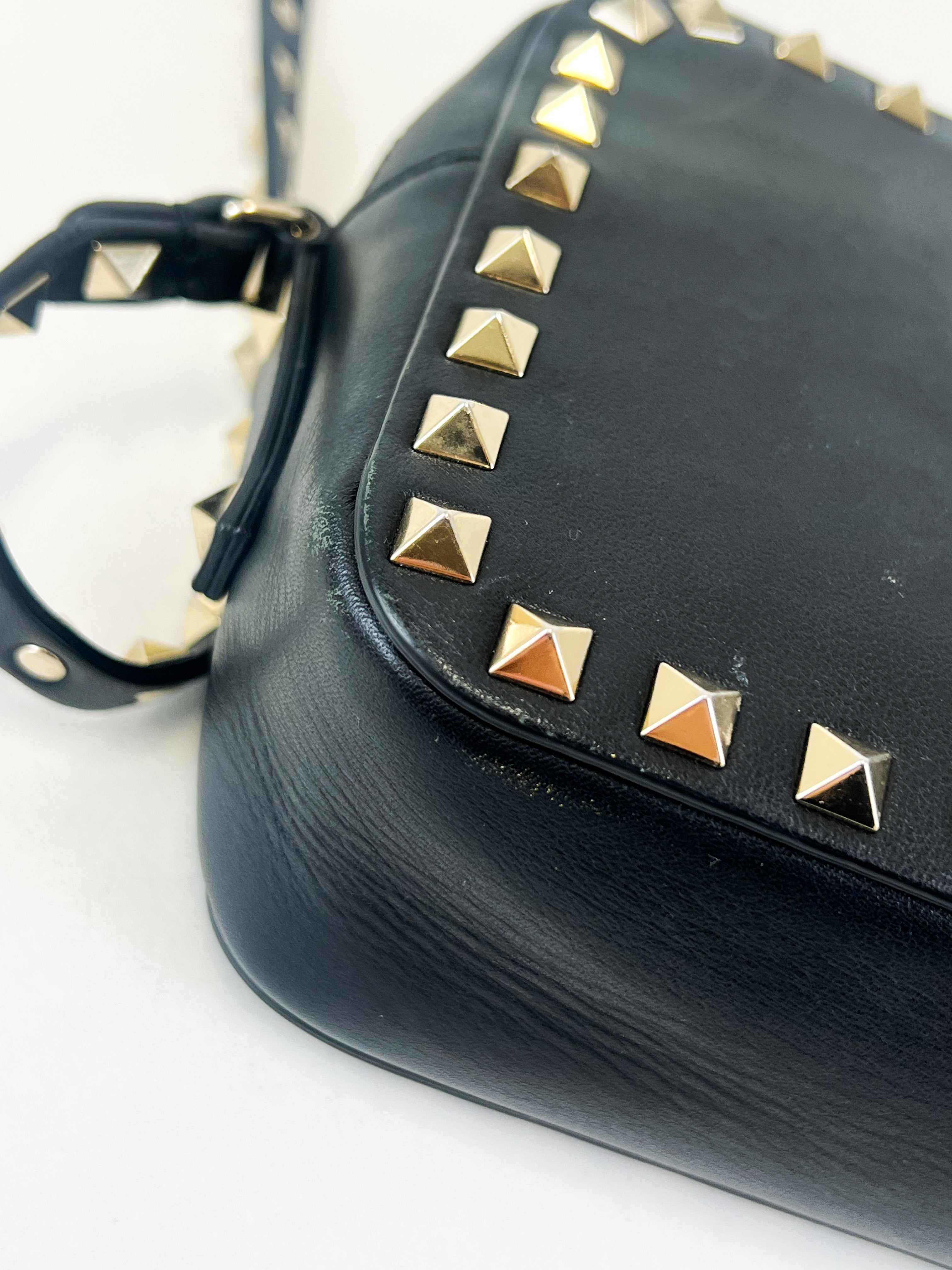 Valentino Garavani Black Rockstud Crossbody Bag