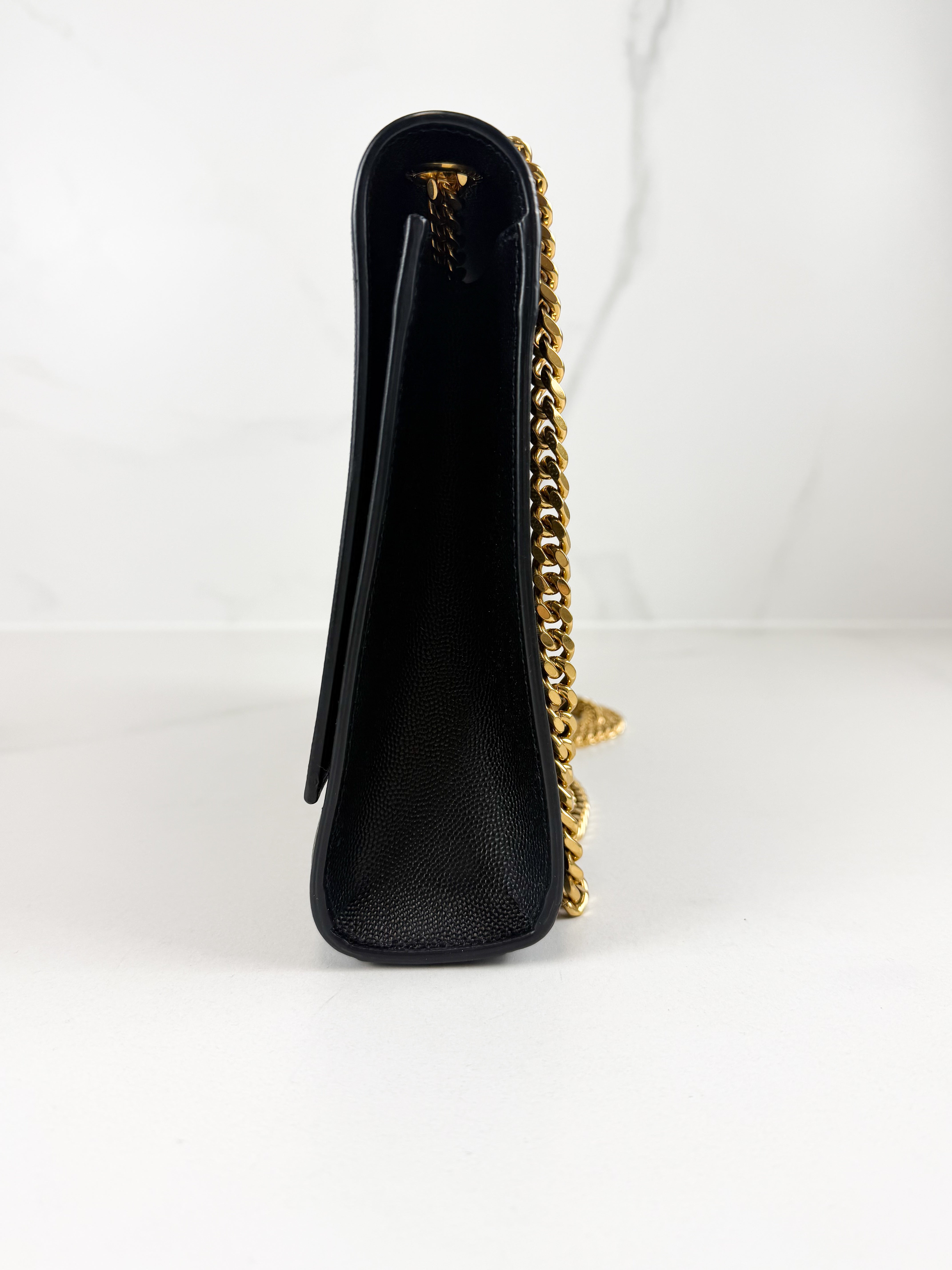 Saint Laurent Black Kate Large Chain Bag with GHW
