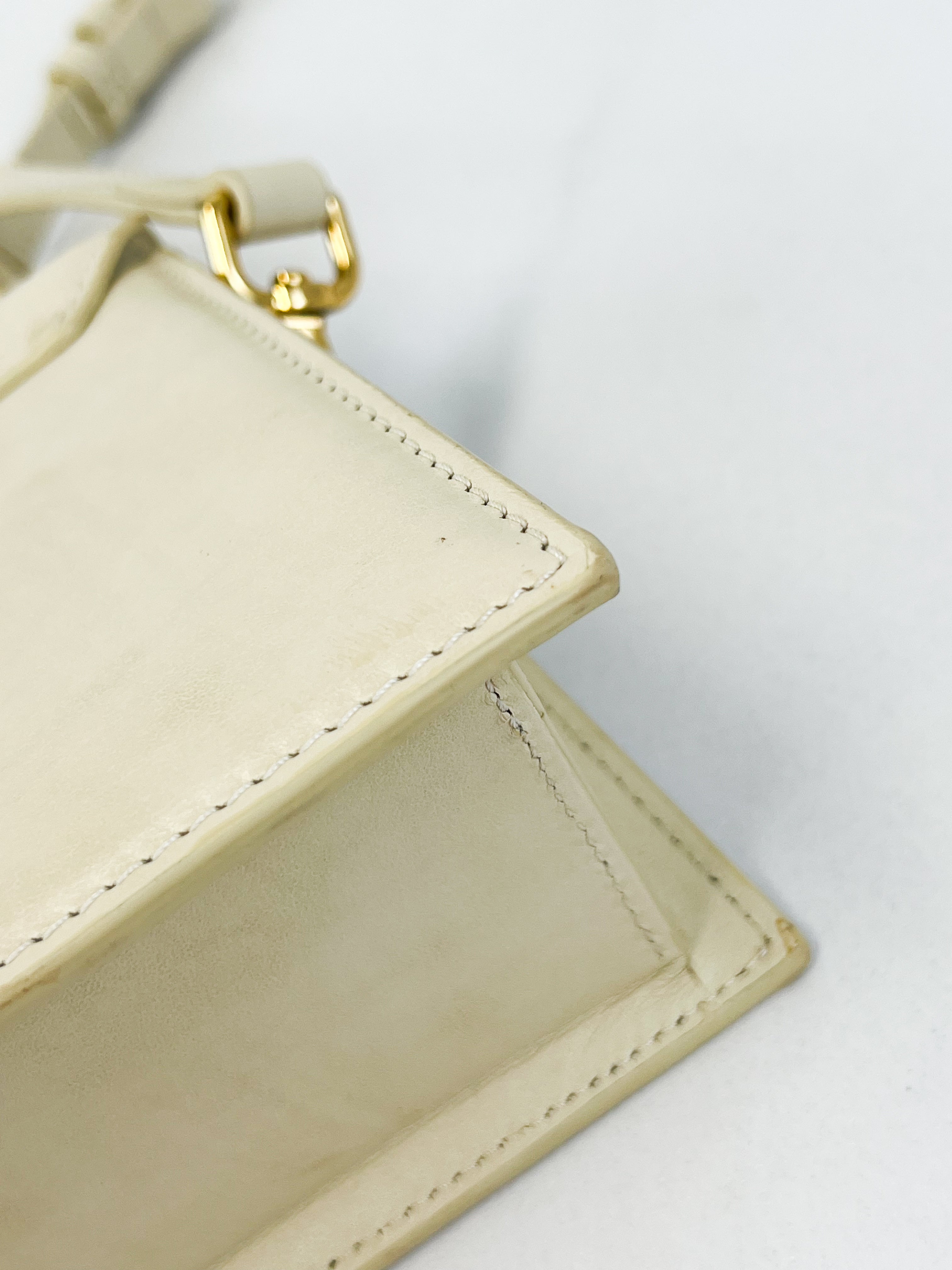 Jacquemus Ivory Le Chiquito Leather Crossbody