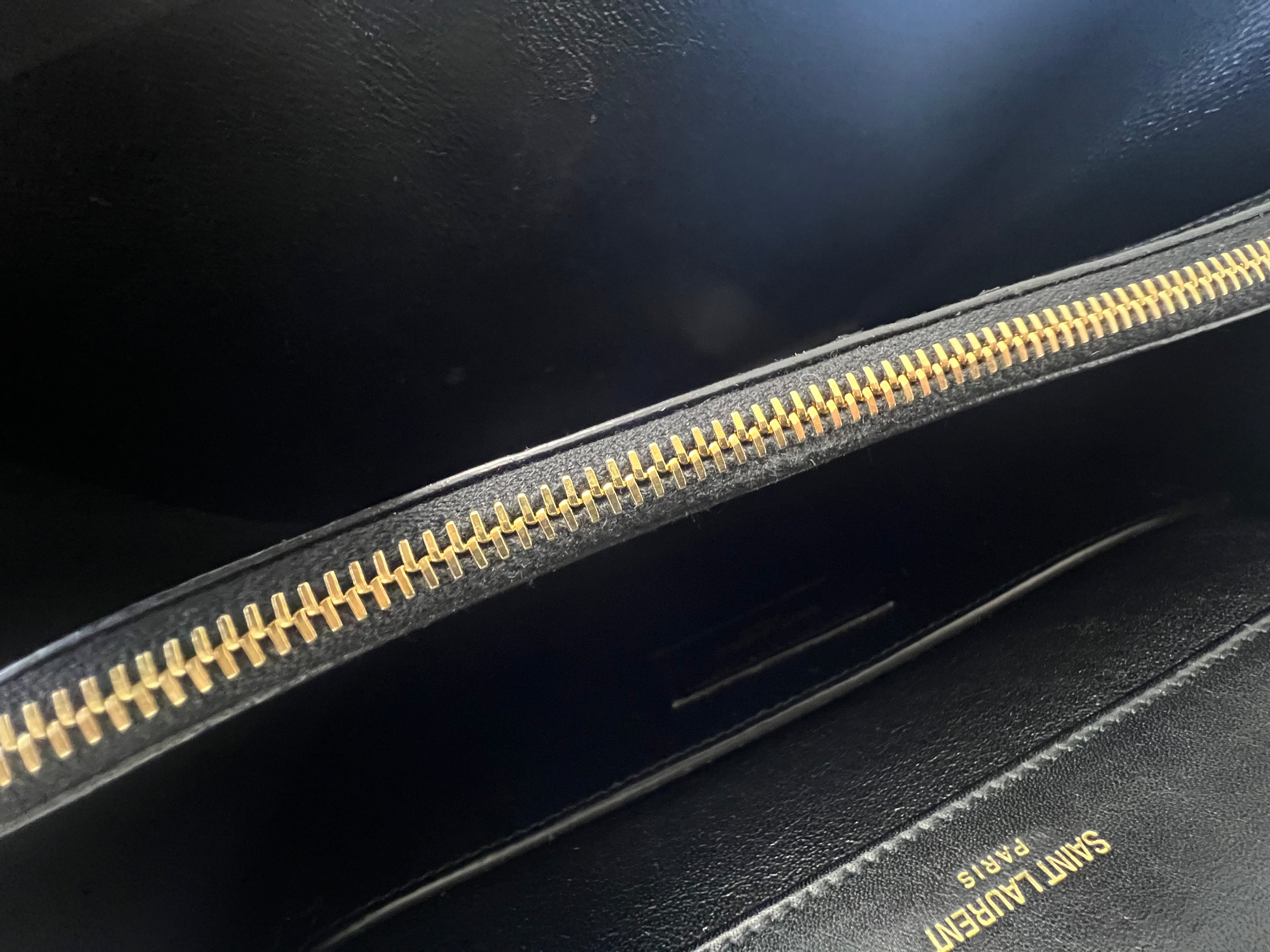 Saint Laurent Black Quilted Leather Victoire Chain Bag