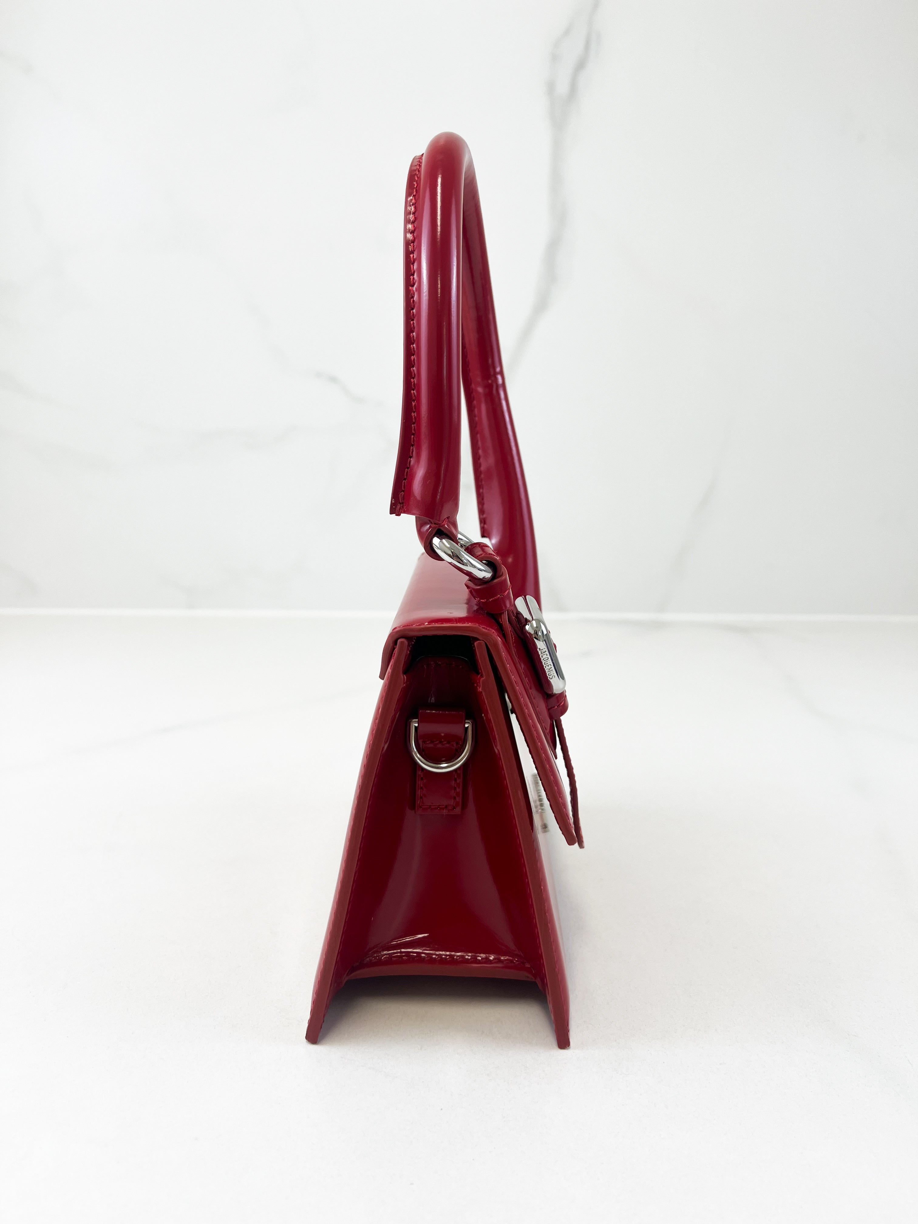 Jacquemus Red Le Chiquito Moyen Buckle Leather Bag