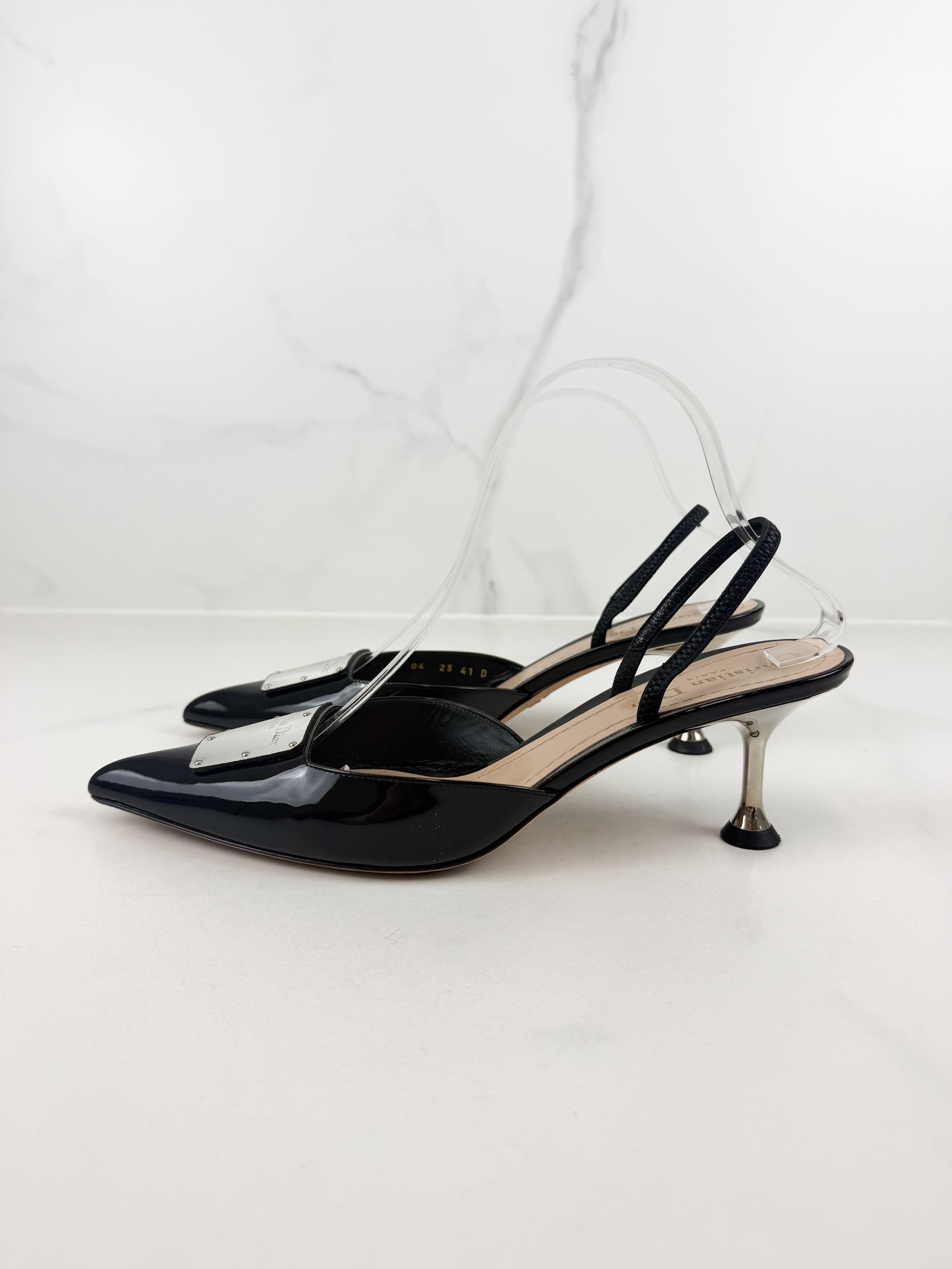 Christian Dior La Parisienne Slingback Kitten Heel Size 41