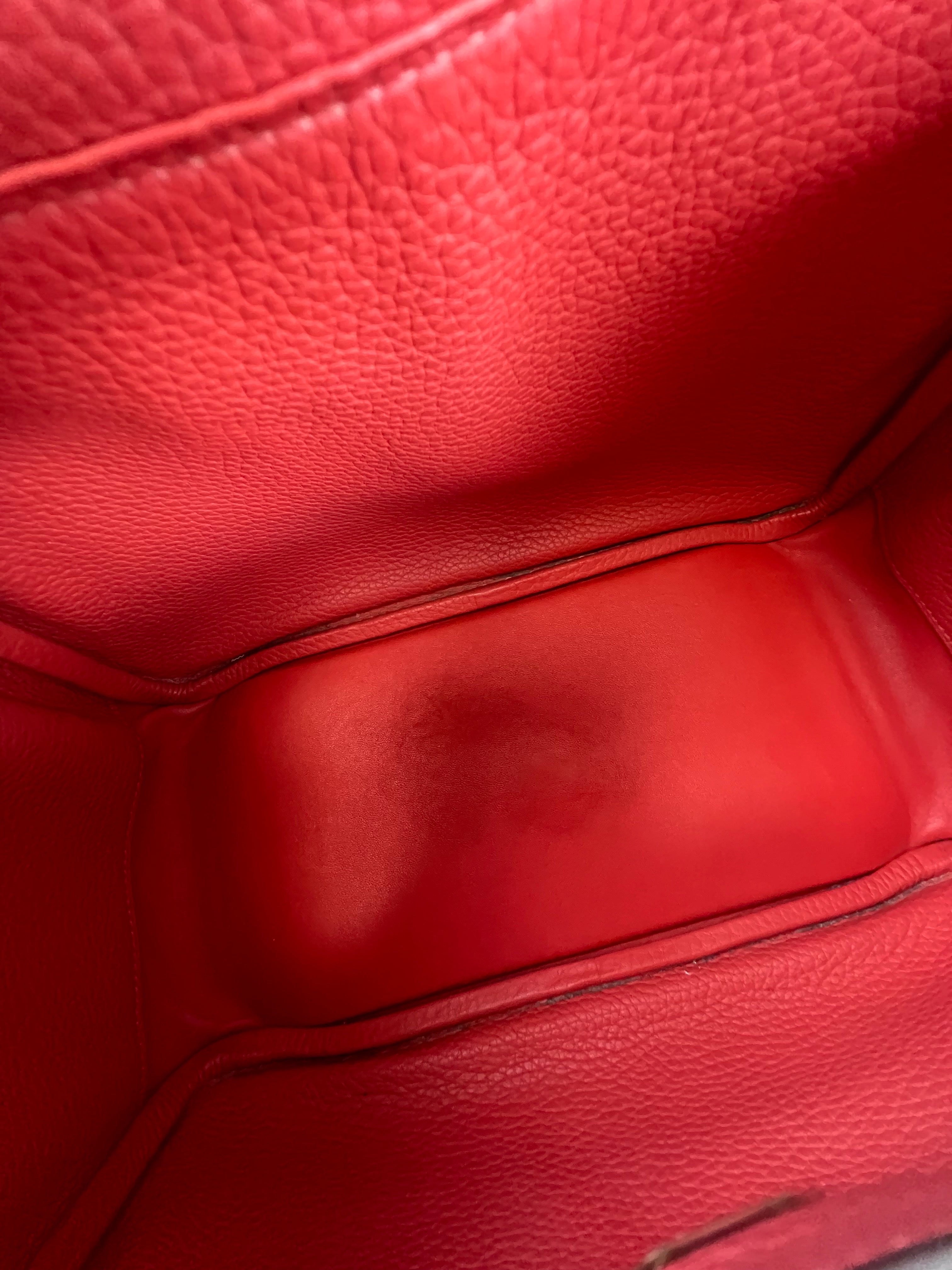 Hermes Sac Lindy 26 Taurillon Clemence 2R Rouge Pivoine